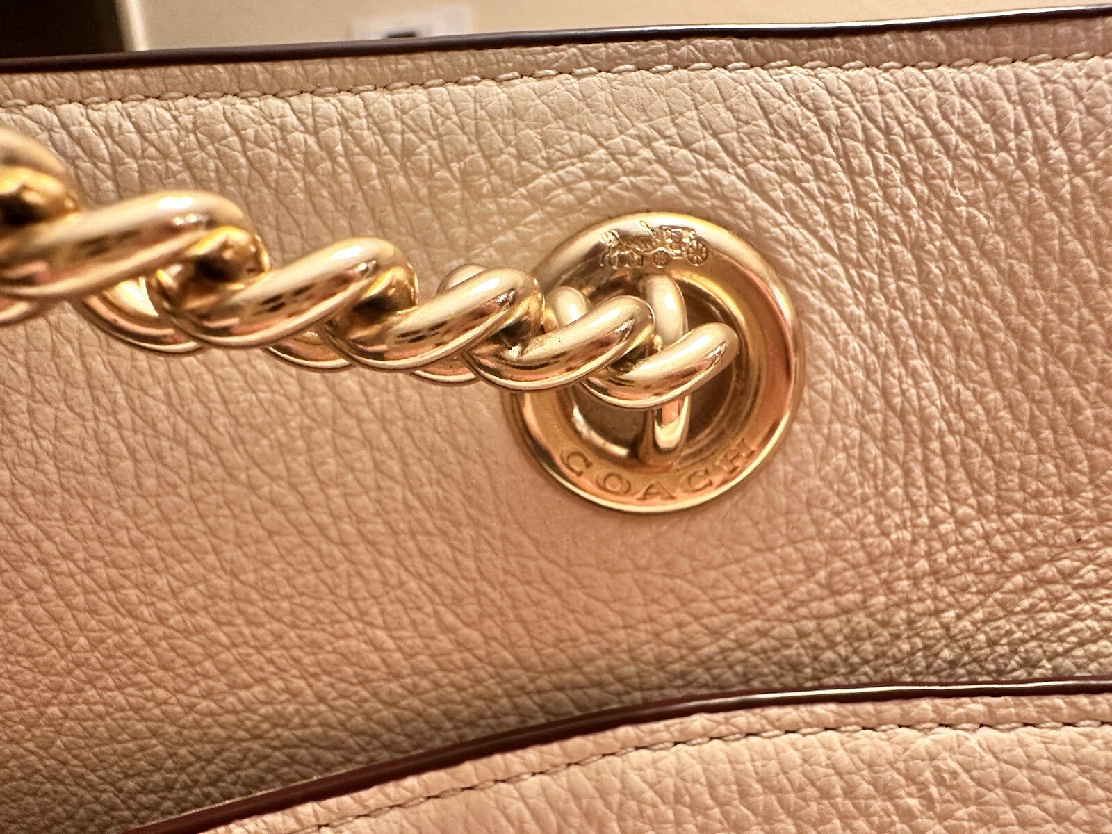 Authentic Coach Colorblock Cammie Chain Tote
