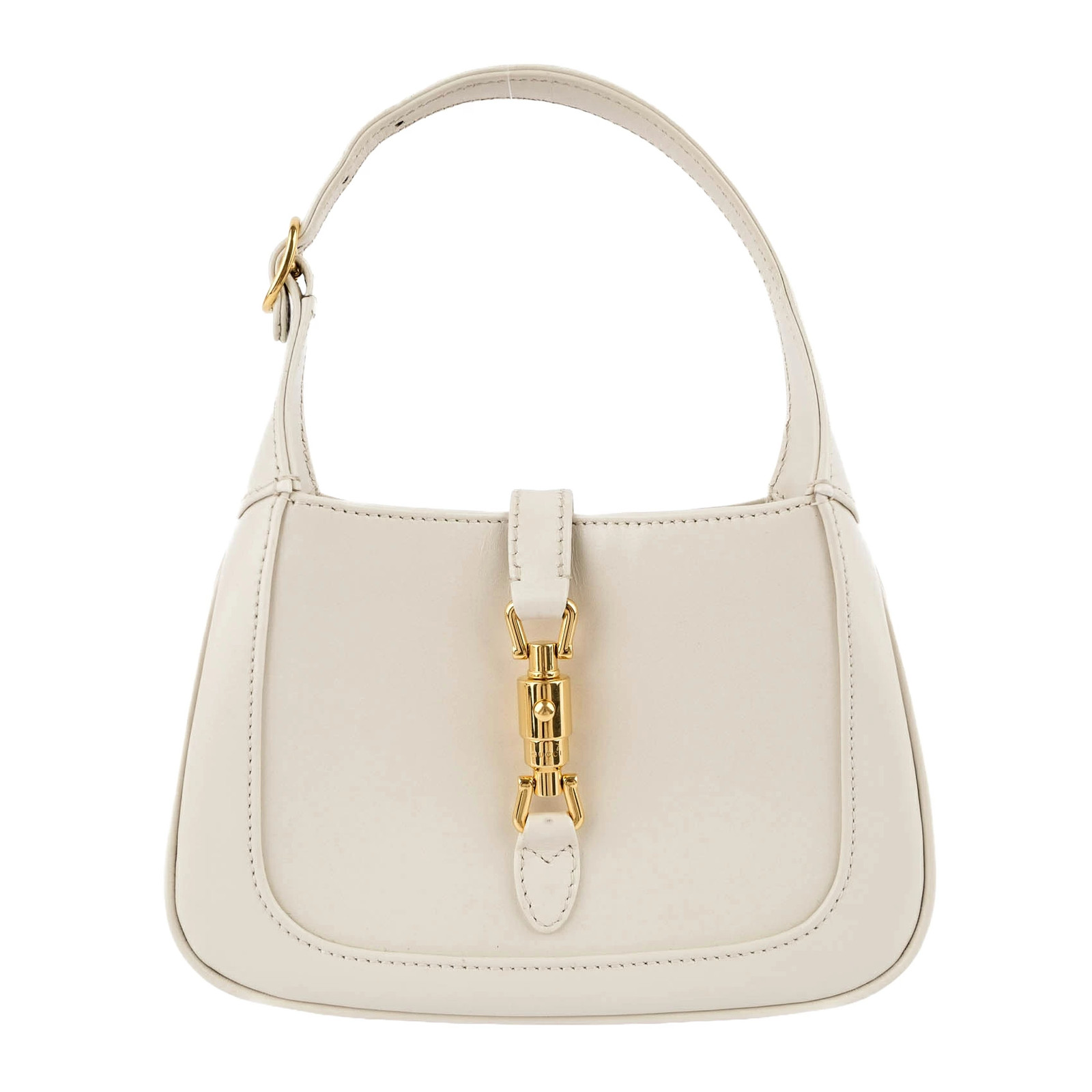 GUCCI Jackie 1961 Small Leather Shoulder Bag White W27.5cm H19cm D4cm