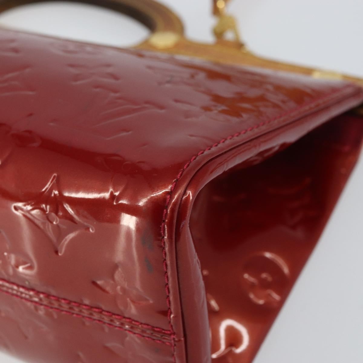 LOUIS VUITTON Vernis Roxbury Drive Bag 2way Pomme D’amour M91987 LV Auth 162085