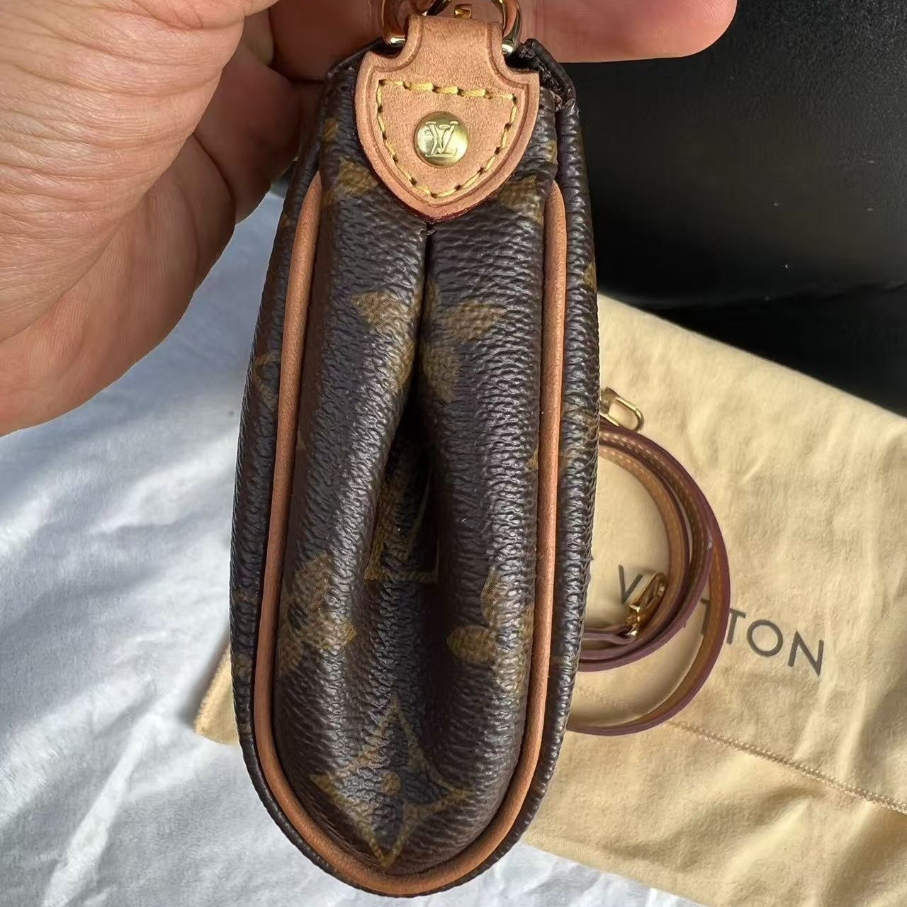 Louis Vuitton LV Pochette Eva Brown Regular Monogram Crossbody Bag