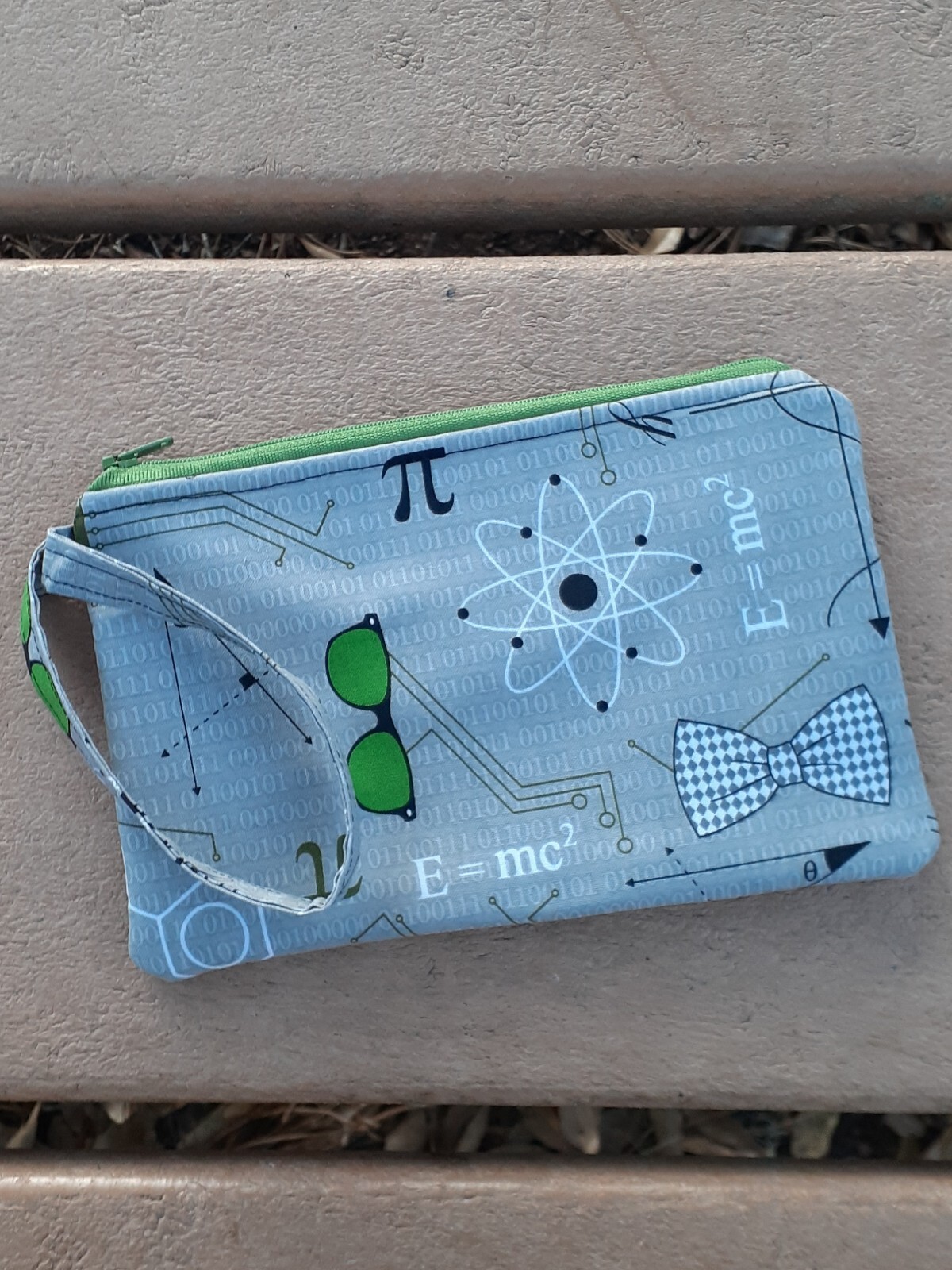 Nerd Geek Wristlet, Gray Dork Cosmetic bag, Nerd purse, Geek tote, Mother’s Day