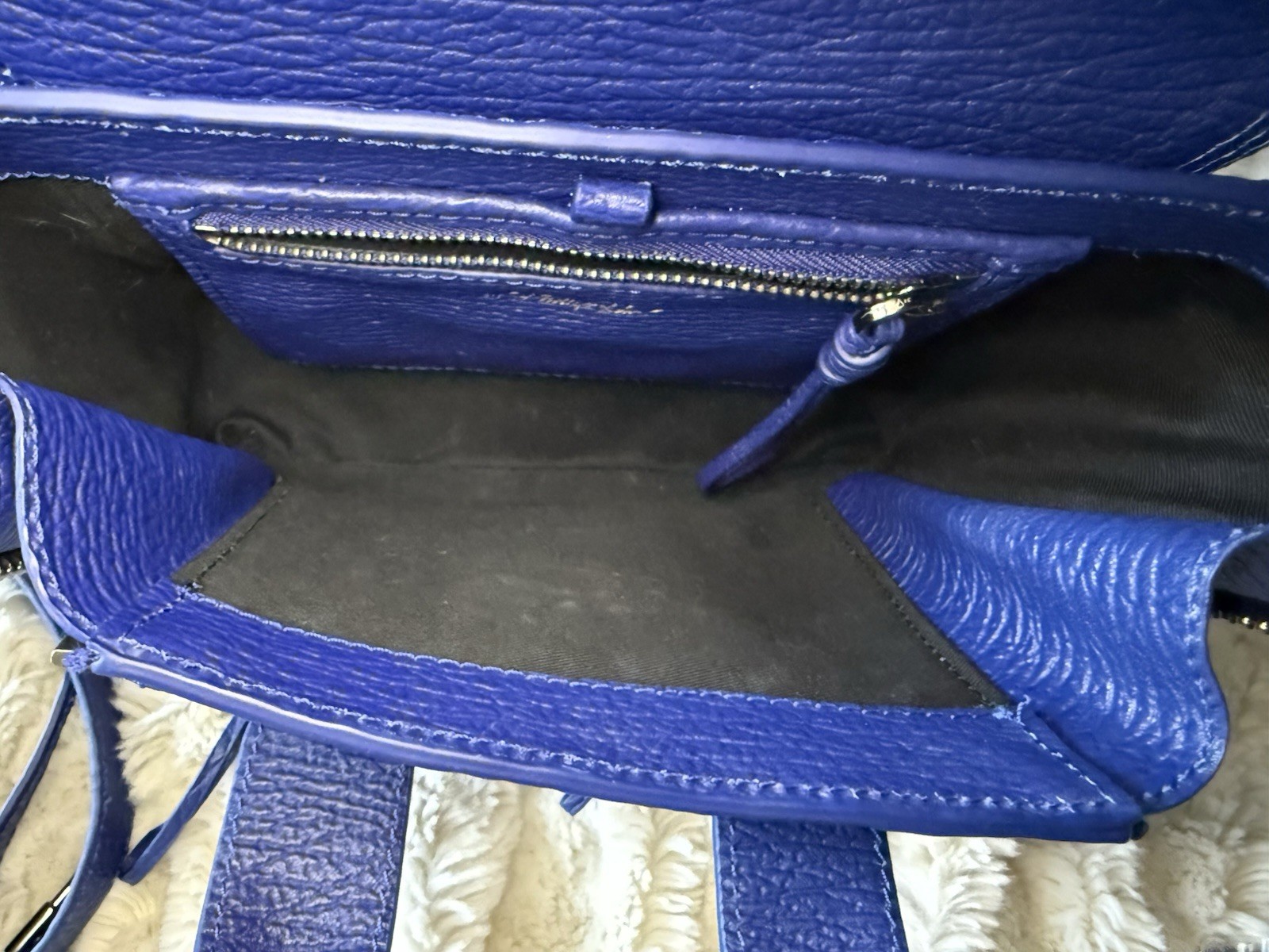 3.1 Phillip Lim Pashli Mini Blue Satchel Top Handle Push Lock Detachable Strap