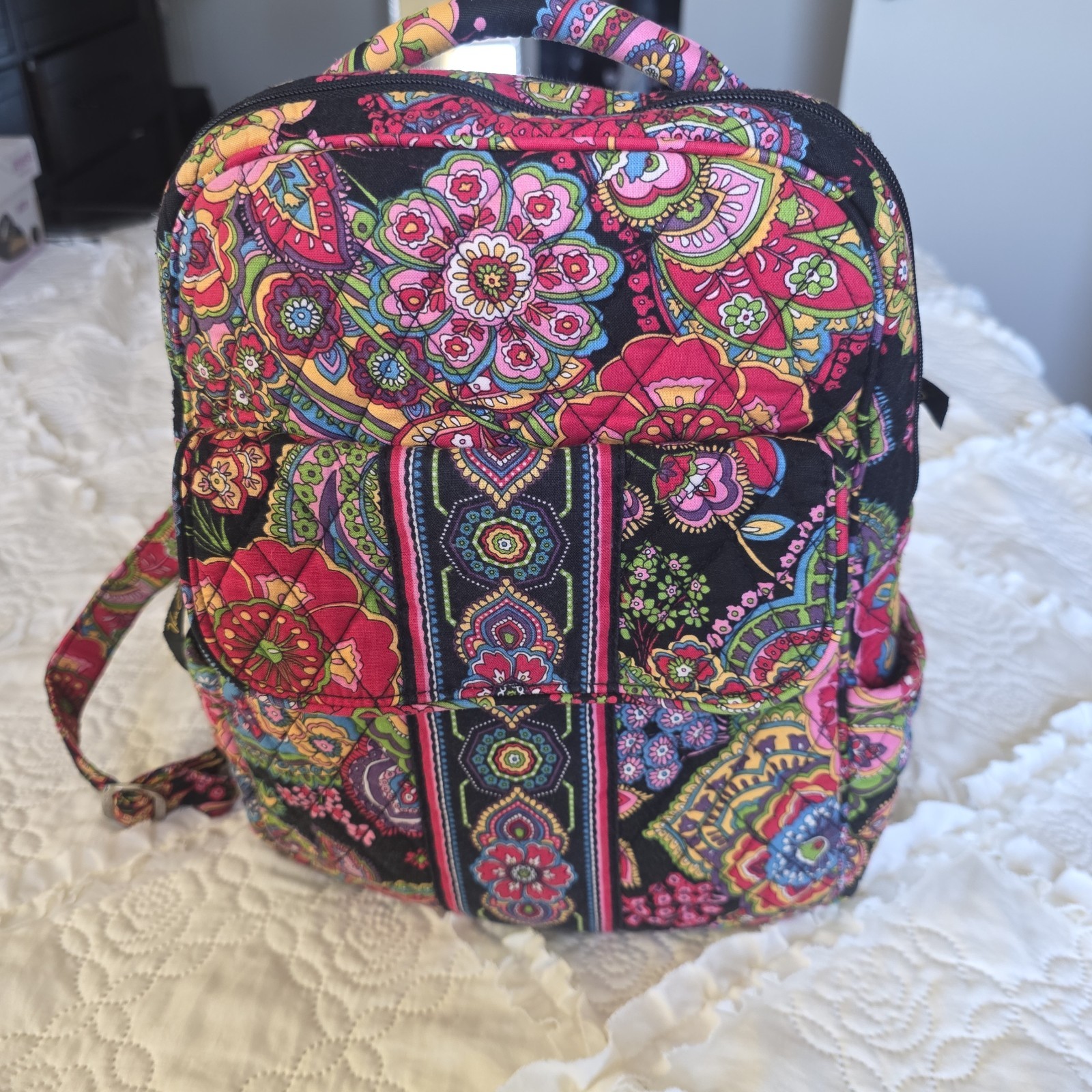 Vera Bradley Small Purse Style Backpack Symphony In Hue Adjustable