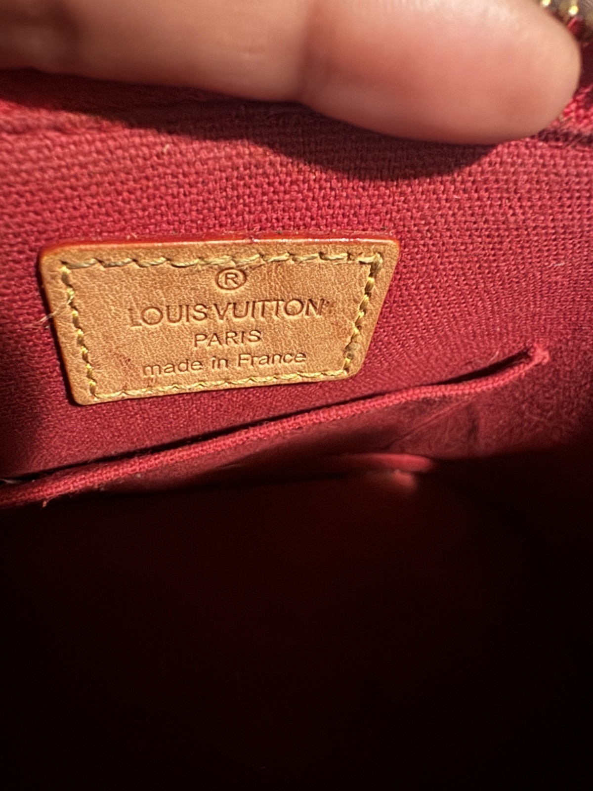 Louis Vuitton Alma Satchel BB Red Leather