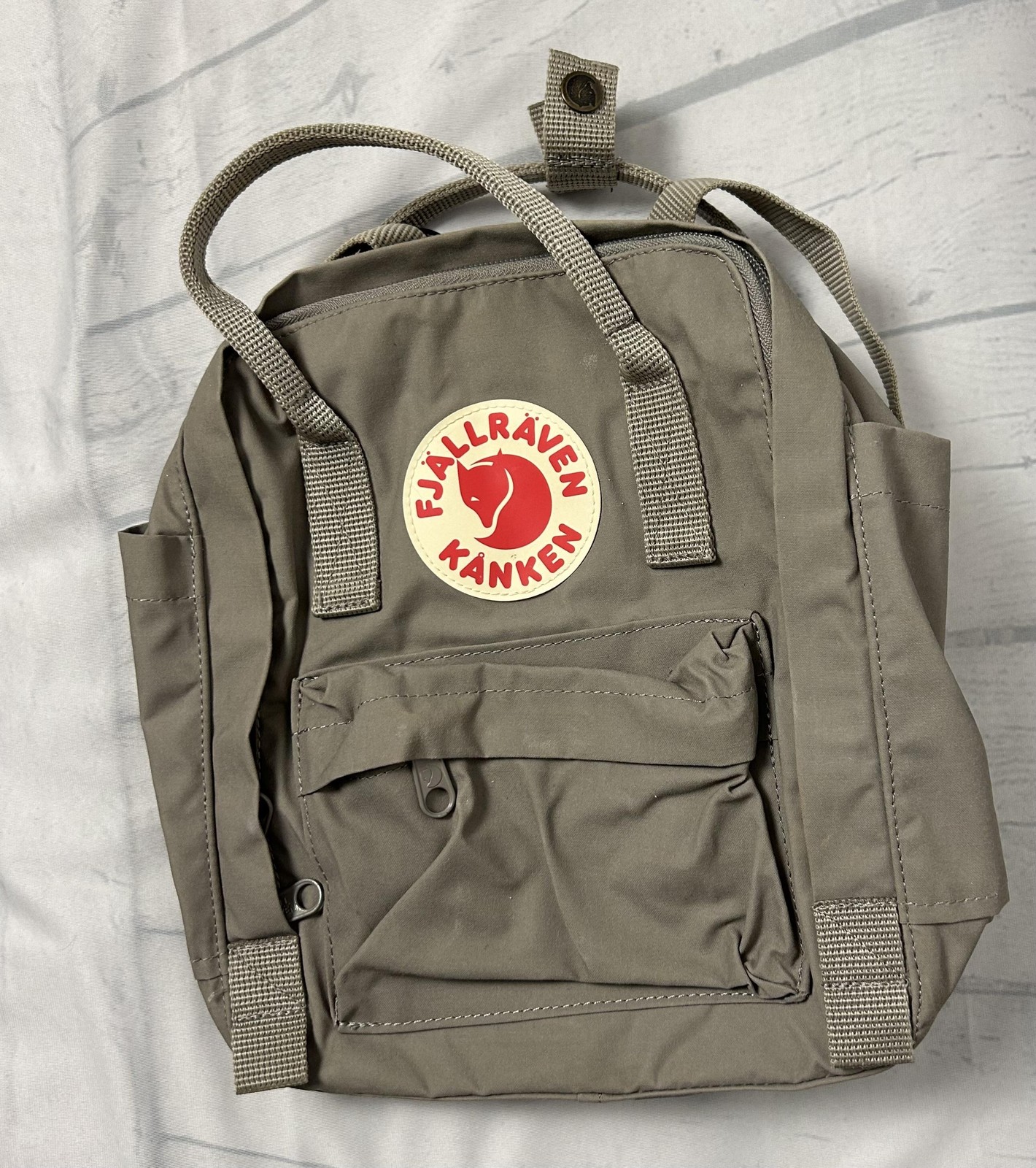 Fjallraven Kanken Mini Backpack Gray Vinylon F Classic Daypack 23561 Logo Travel