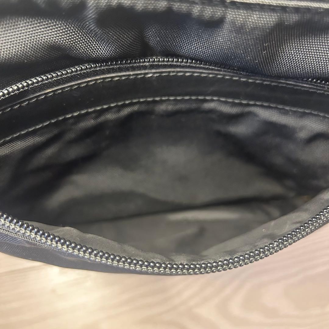 Authentic GUCCI Bamboo Handle Nylon Shoulder Bag Black 28cm x 24cm x 11.5cm