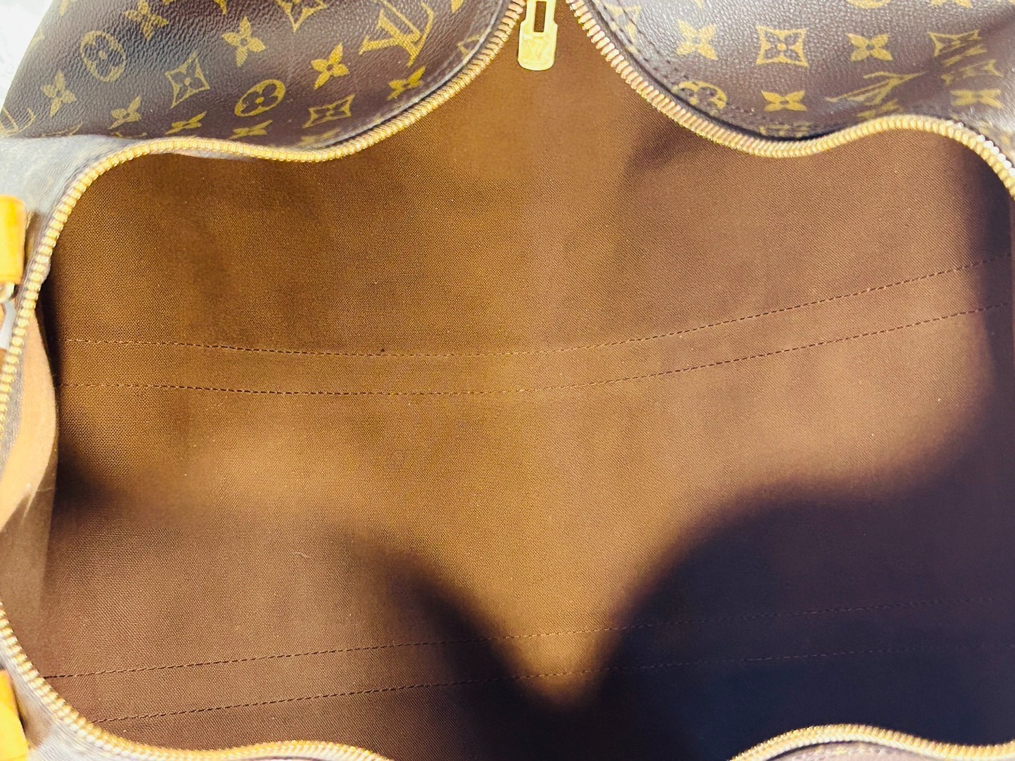 Louis Vuitton Keepall Bandouliere 55 Monogram Canvas Brown Boston Bag M41414 LV