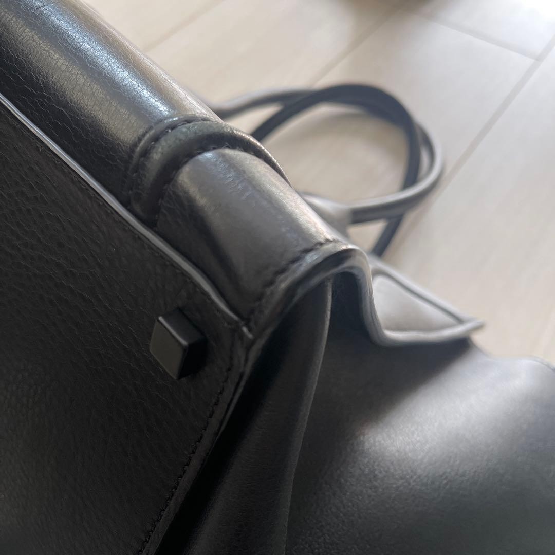 CELINE Luggage Phantom Black Leather Tote Handbag Women Pre-Owned