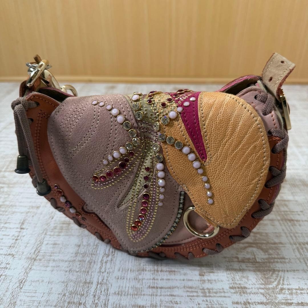 BRACHER EMDEN London One-Handle Shoulder Handbag Leather 8.7 x 6.7 inch Japan