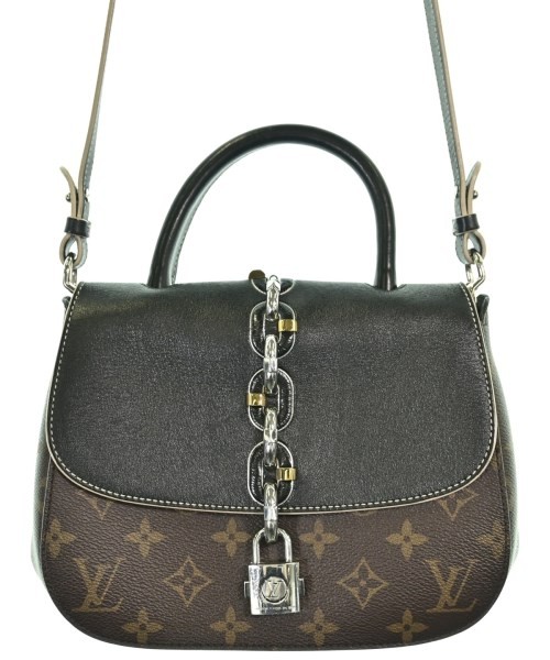 LOUIS VUITTON Chain It PM Handbags Monogram BrownxBlack M44115 2200681429093