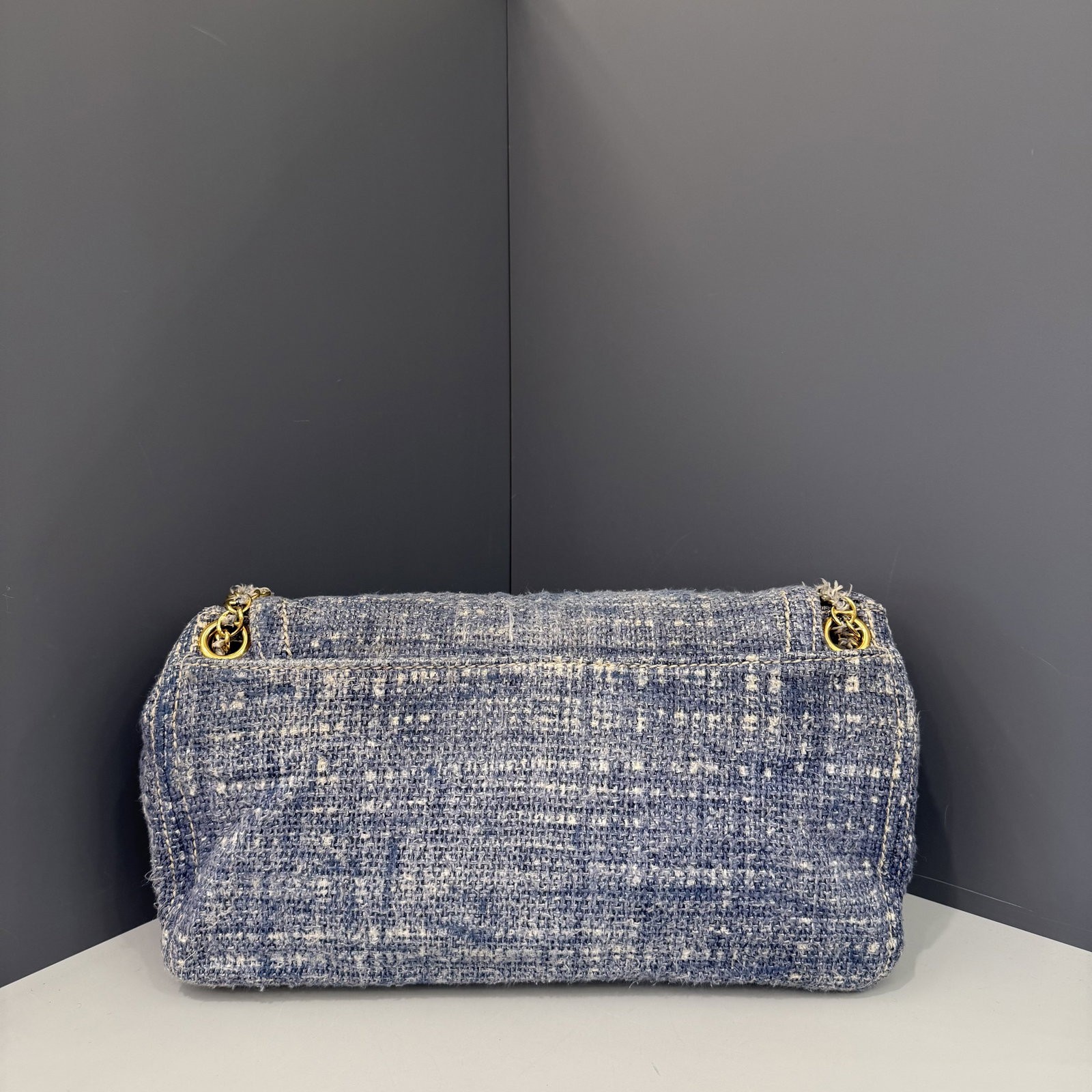 Prada Shoulder Bag Dark Navy White Terry Cloth (lc041826b3)