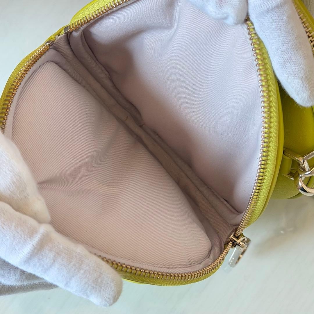 Kate Spade Double Tennis Ball Crossbody Shoulder Bag Green Leather Rare 2-Way
