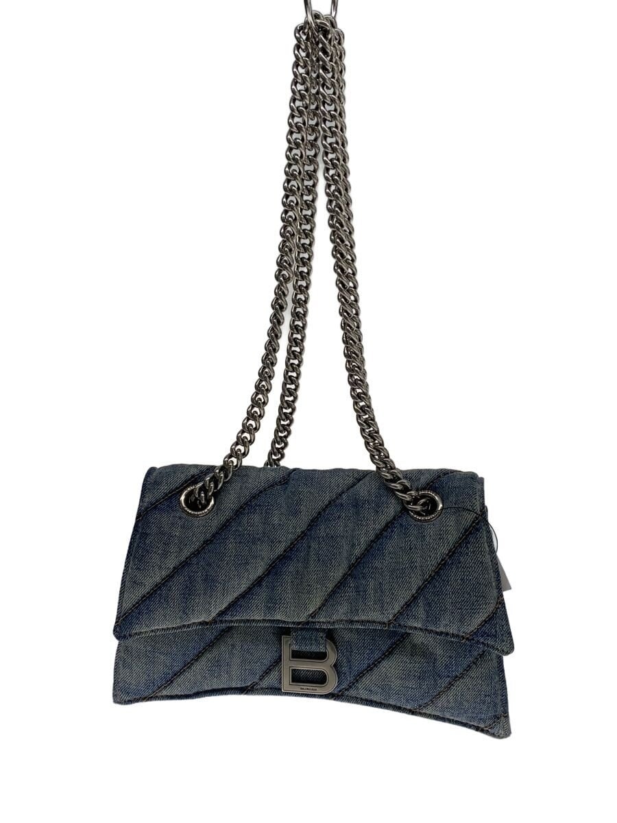 Balenciaga Shoulder Bag Denim Color Indigo Size Width 10.24 inches Women 99