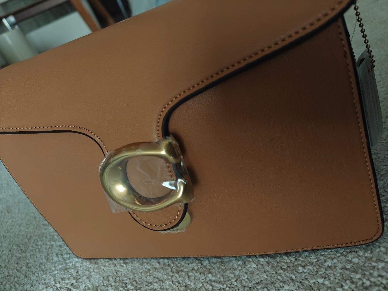 COACH CHAIN ​​TABBY Chain Shoulder Bag CAF52 Honey Brown