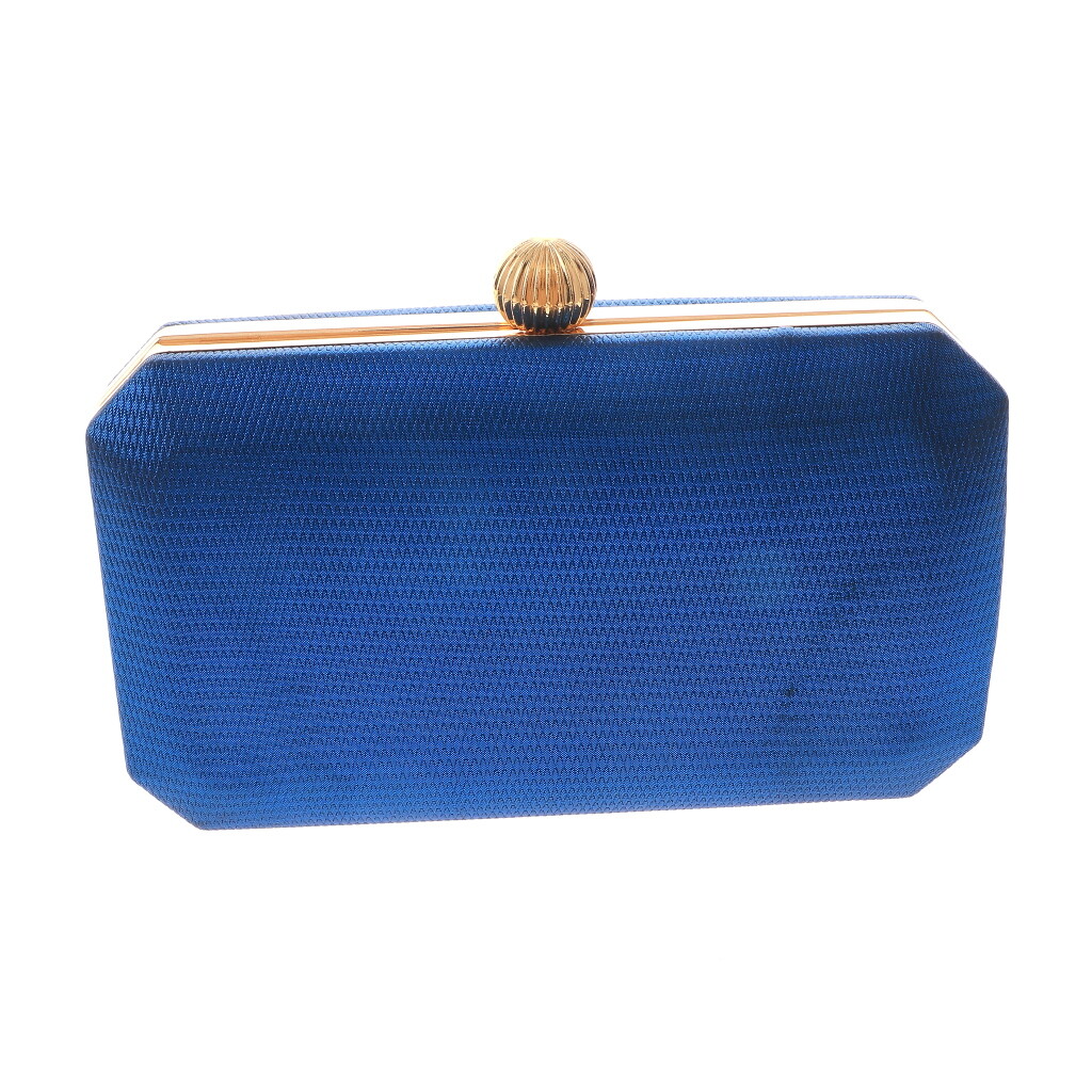Gold Tone Metal Glitter Fabric Clutch Evening Bag BZY231-DBU