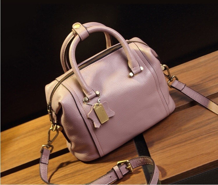 Women’s Boston Bag Ladies Leather Shoulder Bag Crossbody Bag Satchel Large/Small