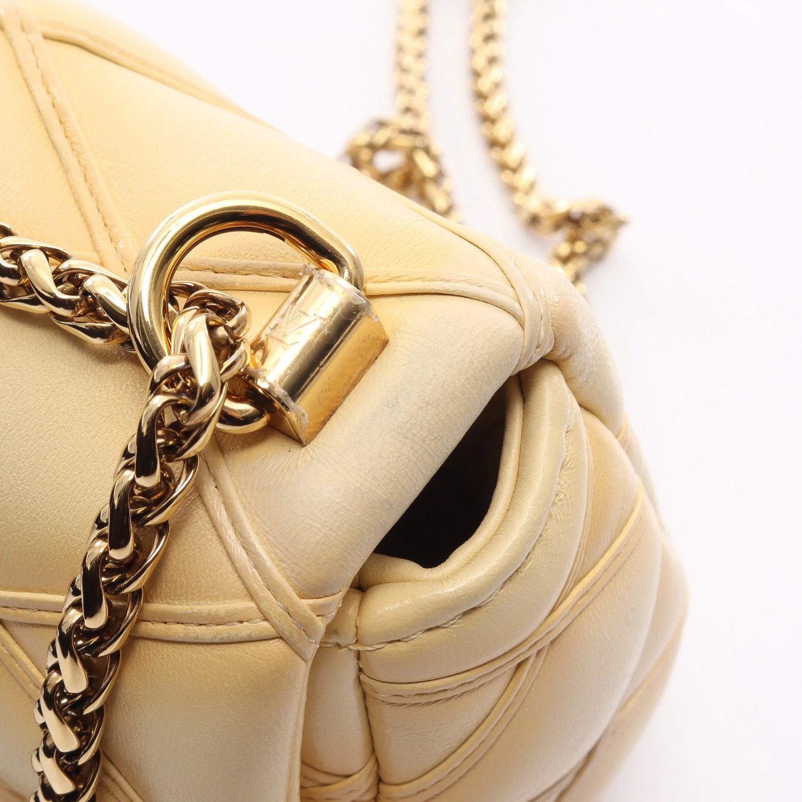 Louis Vuitton PICO GO-14 Shoulder Bag Yellow Leather #RCB13231