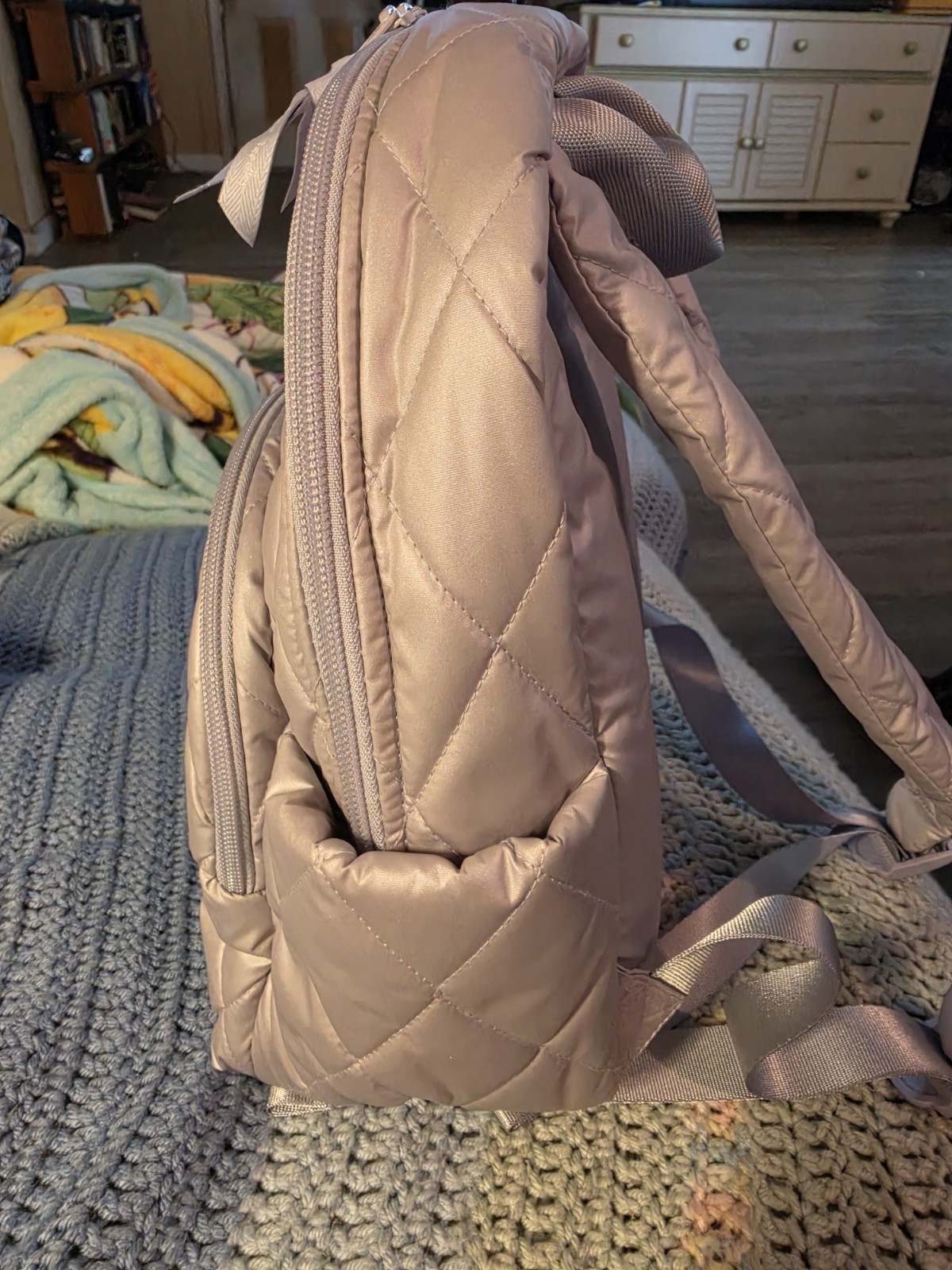Vera Bradley Wallet And Backpack In Ultralight Lavender Pearl