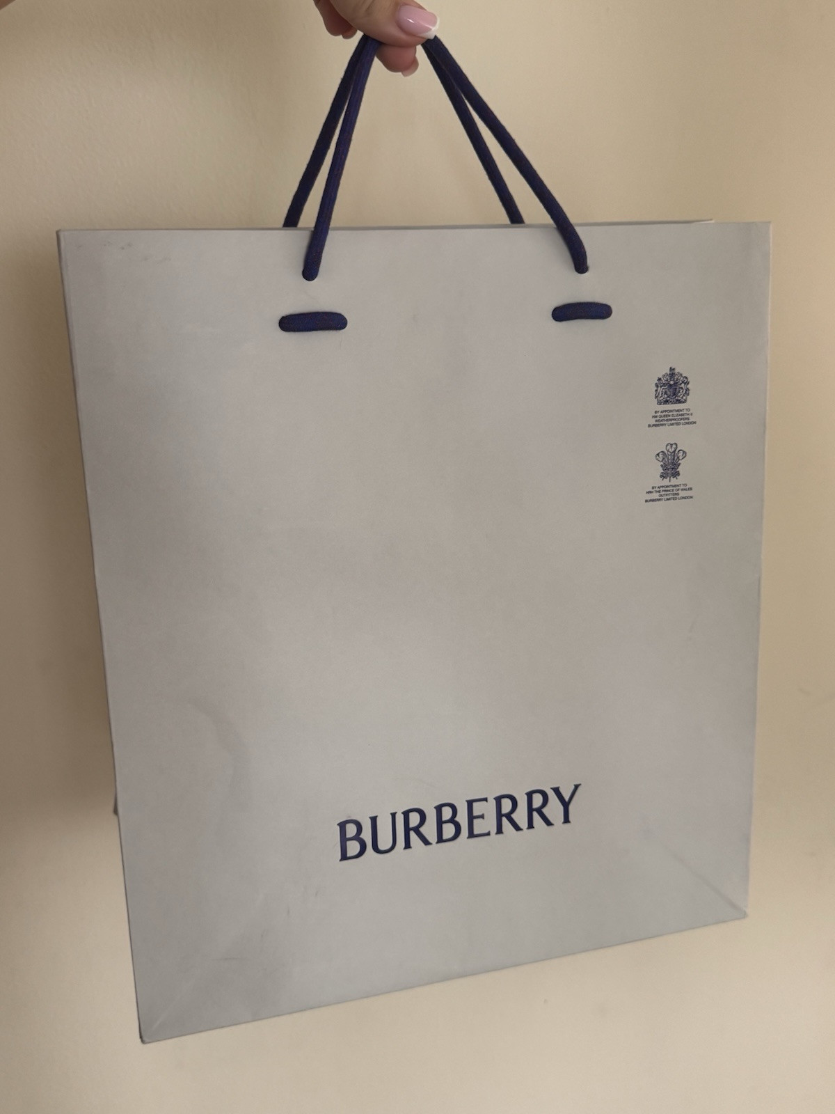 Burberry Empty Paper Bag 14in*12.5in*4.75in Pre Owned
