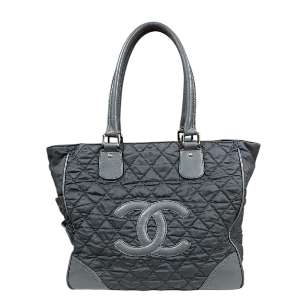 CHANEL Tote Bag A33100 Nylon leather Paris New York Line COCO Mark used