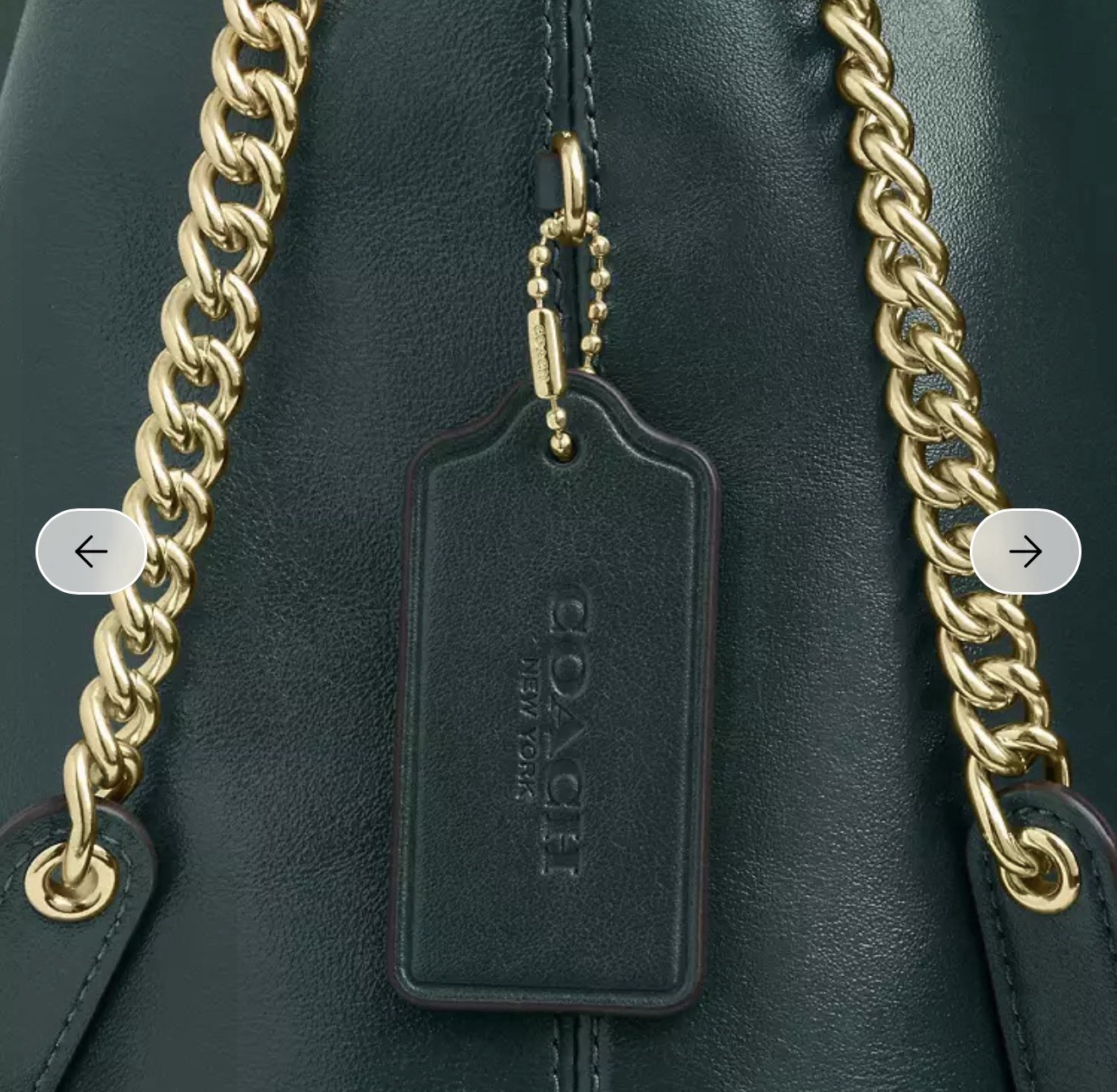NWT COACH Evelyn Shoulder Bag CCZ79 Gold/Dark Teal Shiny Smooth Leather RARE