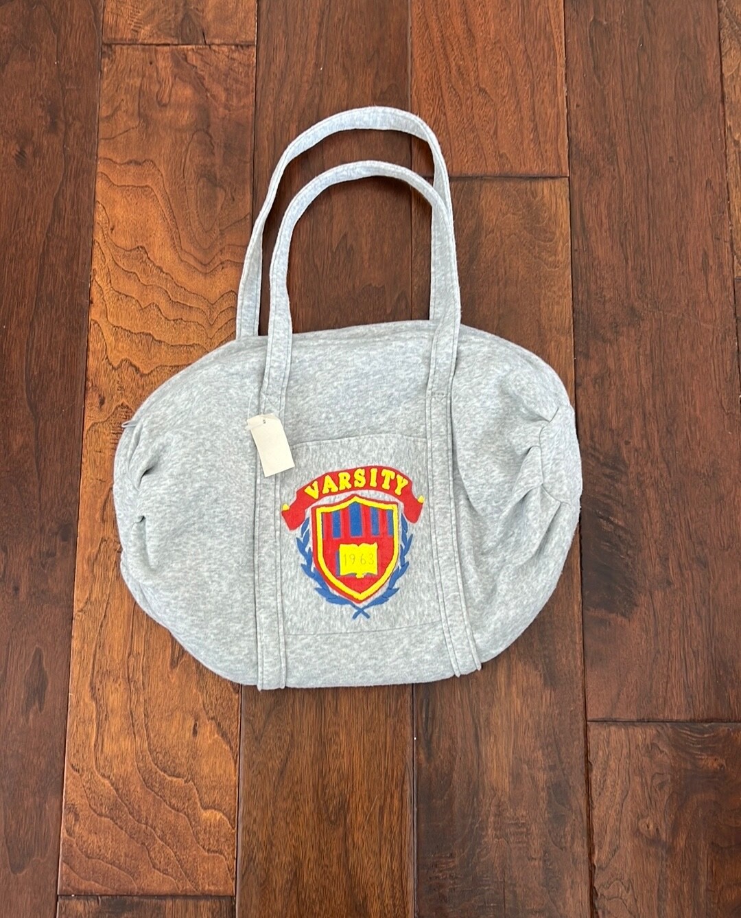Vintage! Mitzi Varsity Gray Tote Bag