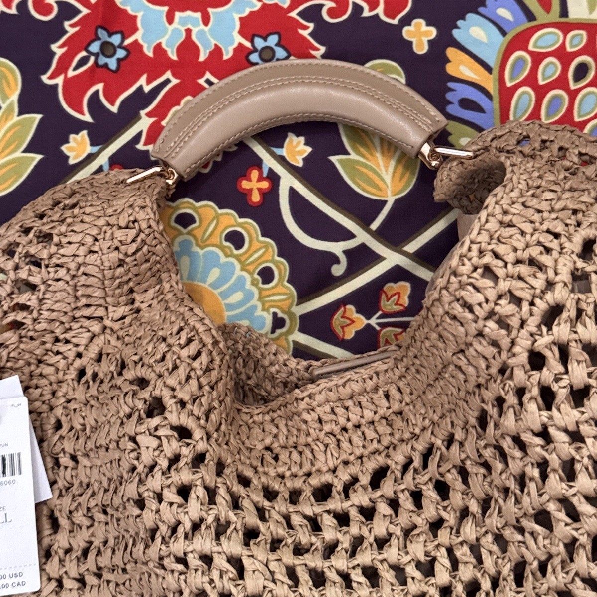 Anthropologie Raffia Hobo Bag