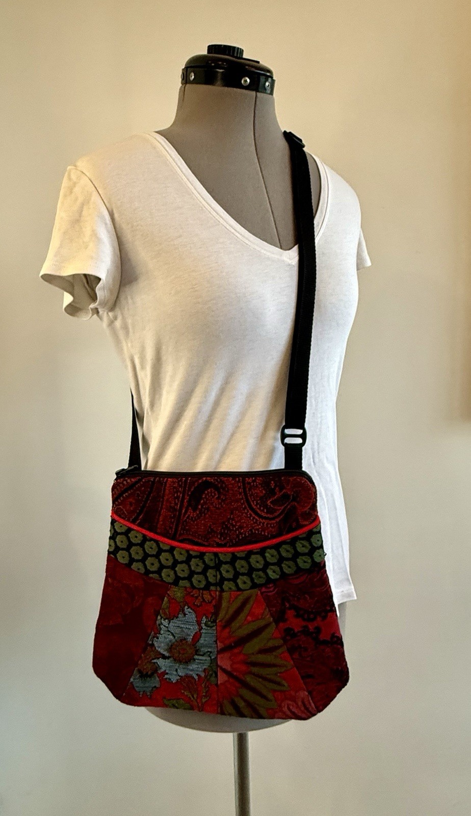 Mary Lynn O’Shea Patchwork Tapestry Alyssa Bag Handmade in Vermont