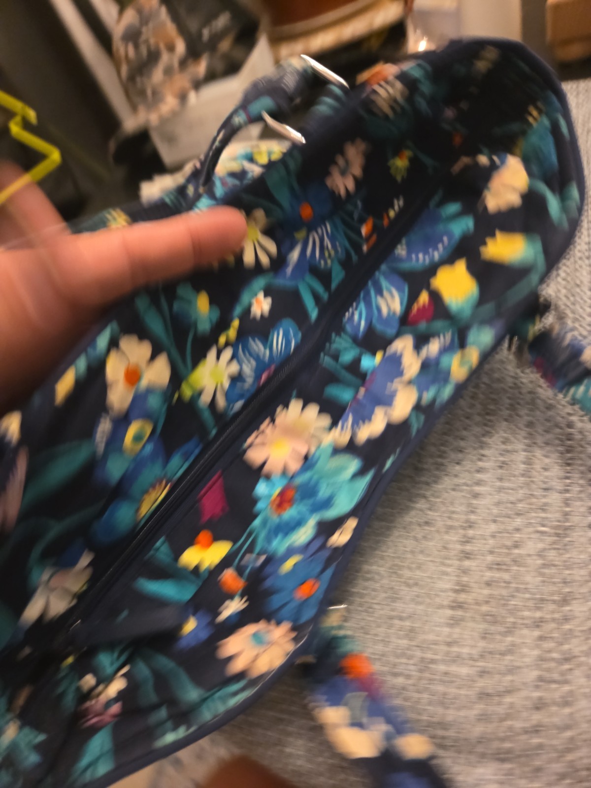 Vera Bradley Glenna Moonlight Garden Satchel Bag Quilted Floral Design Retired