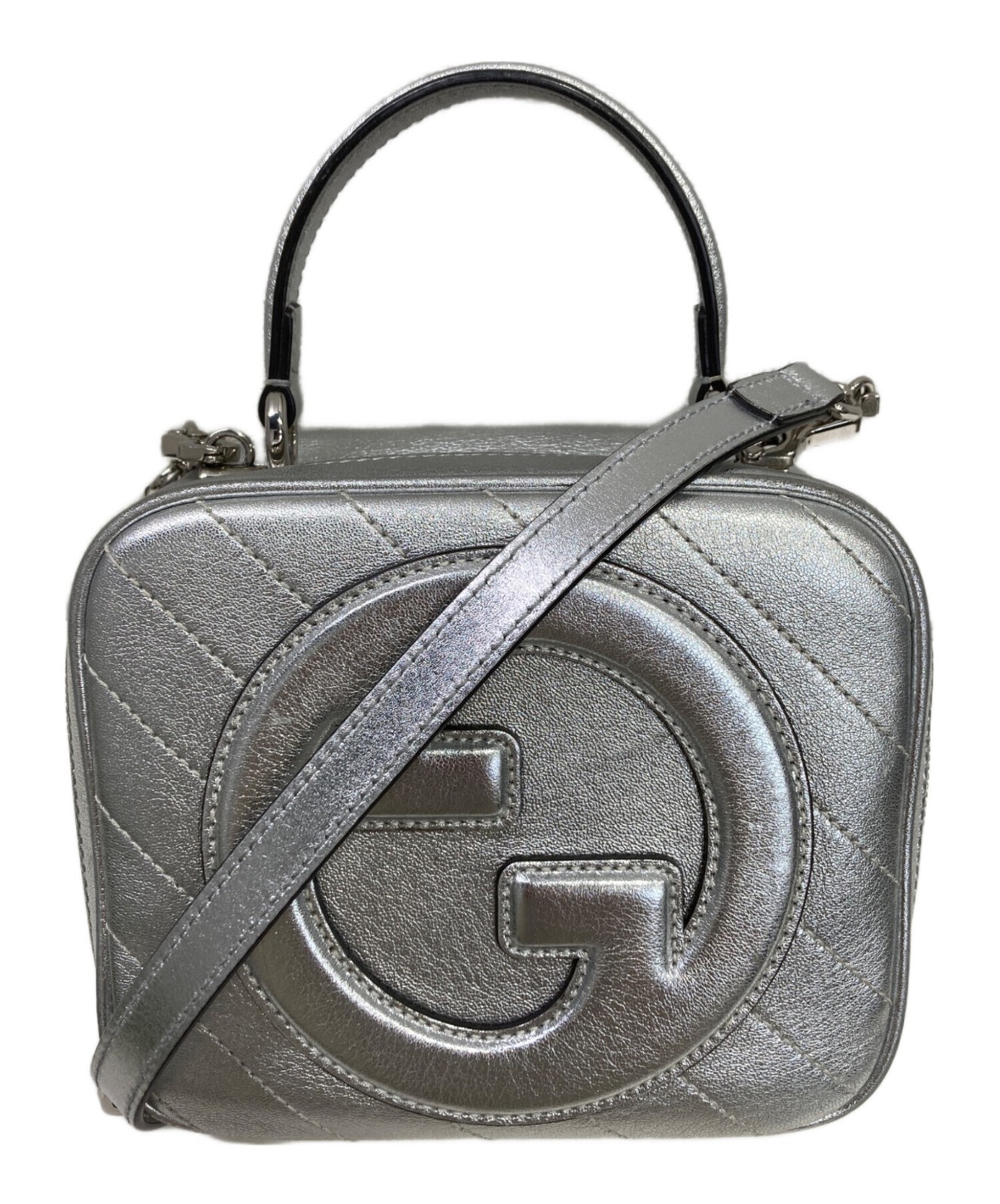 Gucci Blondie Top Handle Bag 744434 Silver #TFB3489