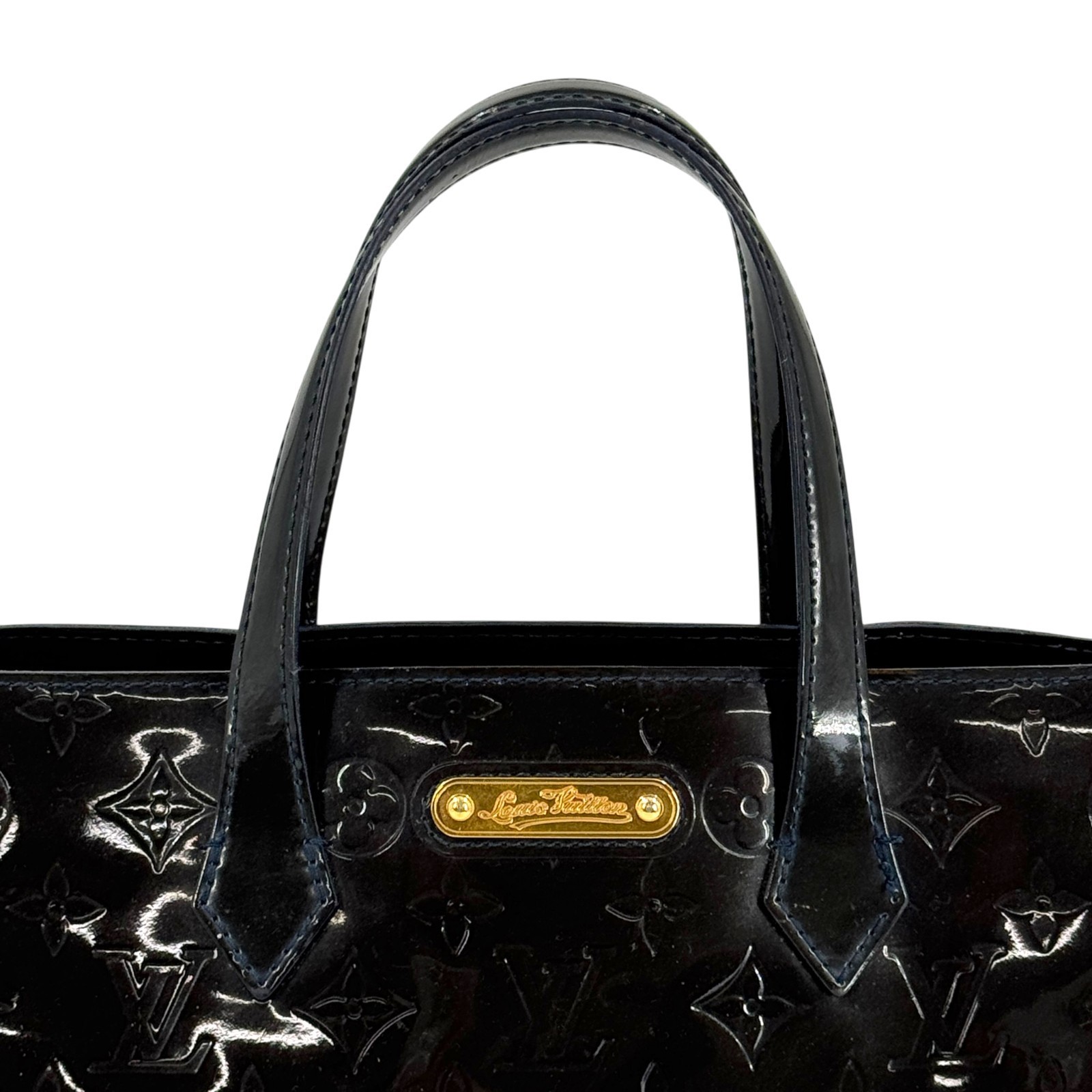 LOUIS VUITTON Wilshire PM Monogram Vernis Patent Black Handbag M93641