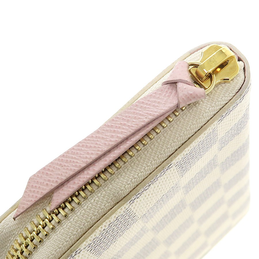 Louis Vuitton Azure Portefeuille Clemence N61264 Coated Canvas White #SAB16219