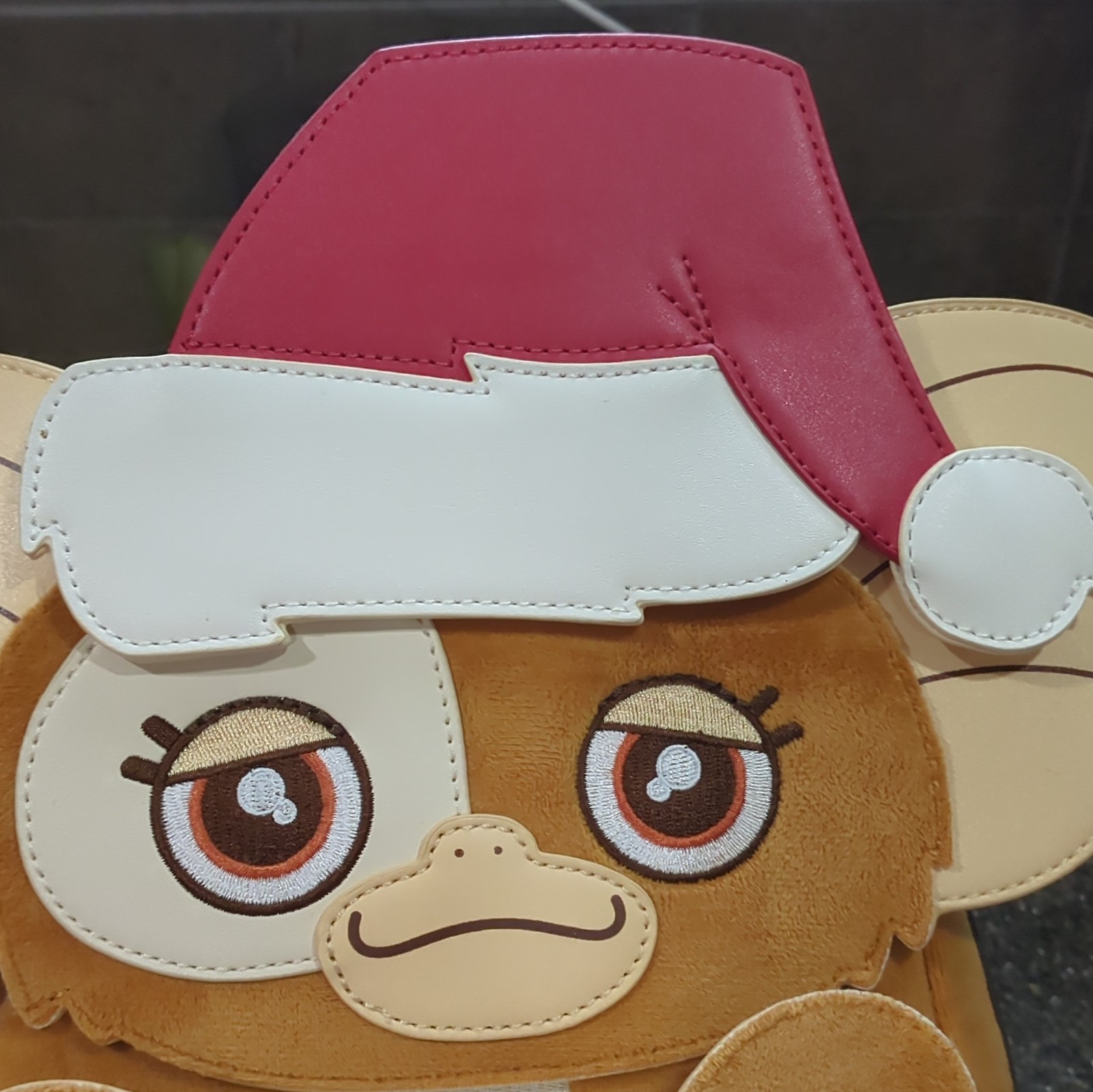 Loungefly Gremlins Gizmo Holiday Cosplay Mini Backpack w/ Removable Santa Hat