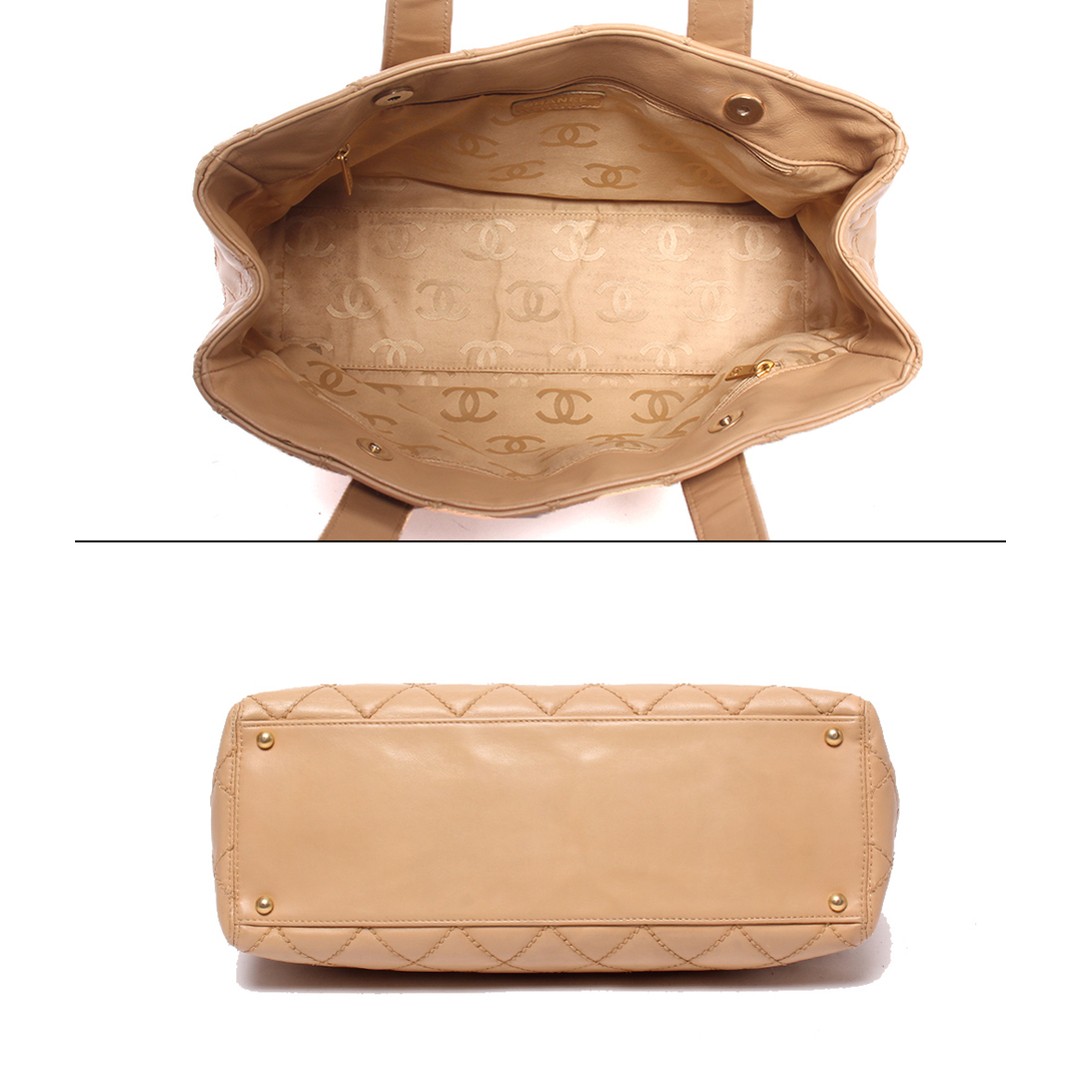 Chanel Tote Bag Shoulder 9 Scale Gold Hardware Wild Stitch Coco Mark Ladies’ c8