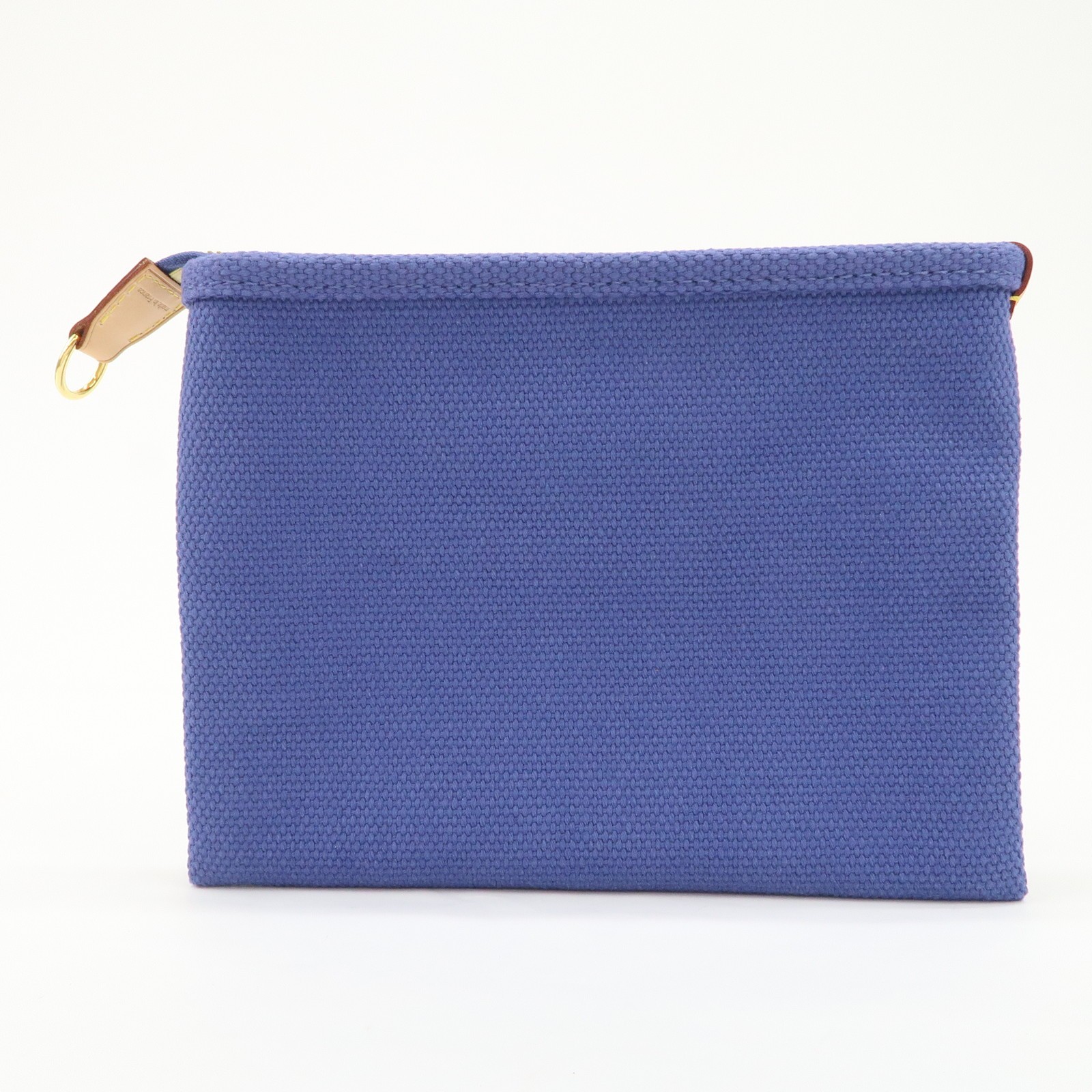 Louis Vuitton Antigua Canvas Nume Leather Pochette Plate PM M40067 Auth Used