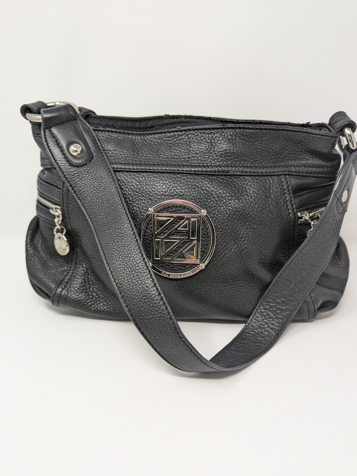 Black Anne Klein handbag purse shoulder strap with logo 12in x 8in
