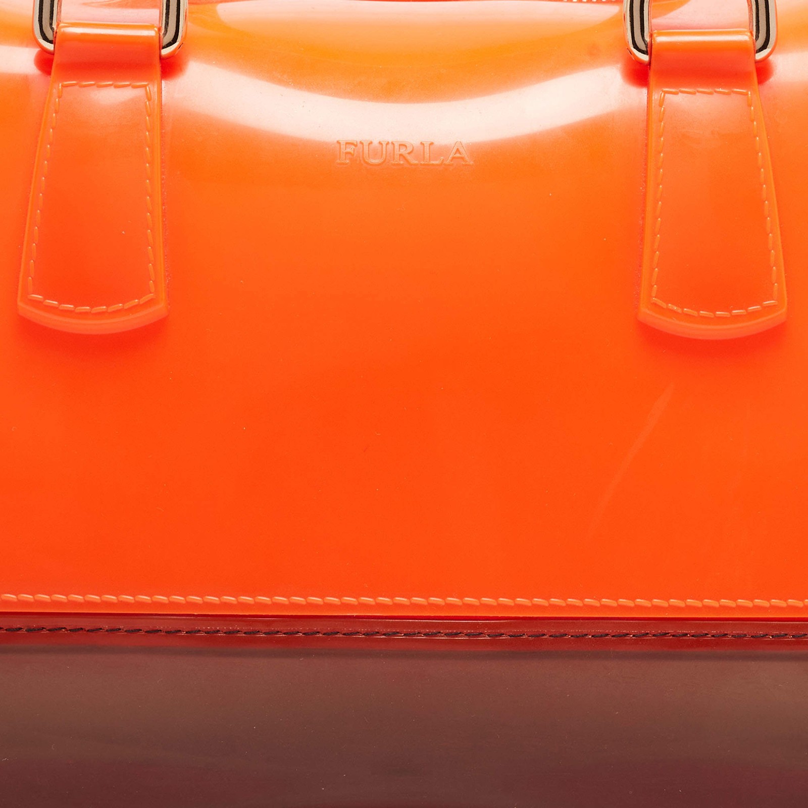 Furla Tri Color Rubber Candy Satchel
