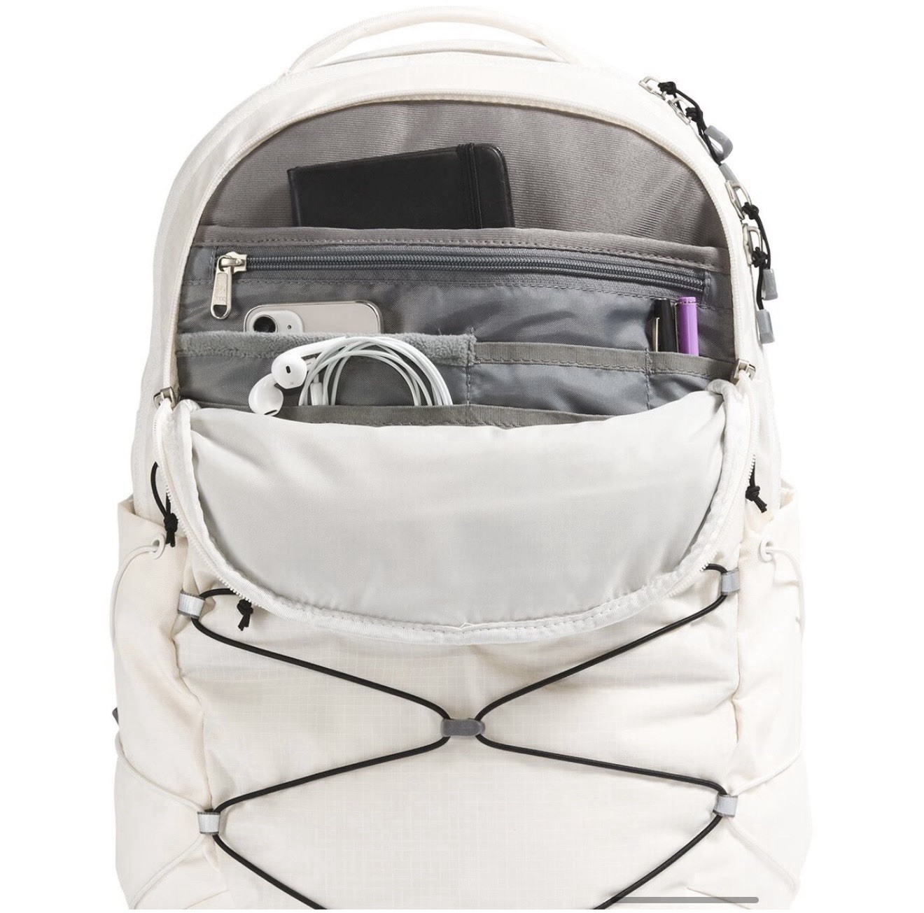 North Face Borealis Backpack Women Gardenia White/TNF Black-NPF