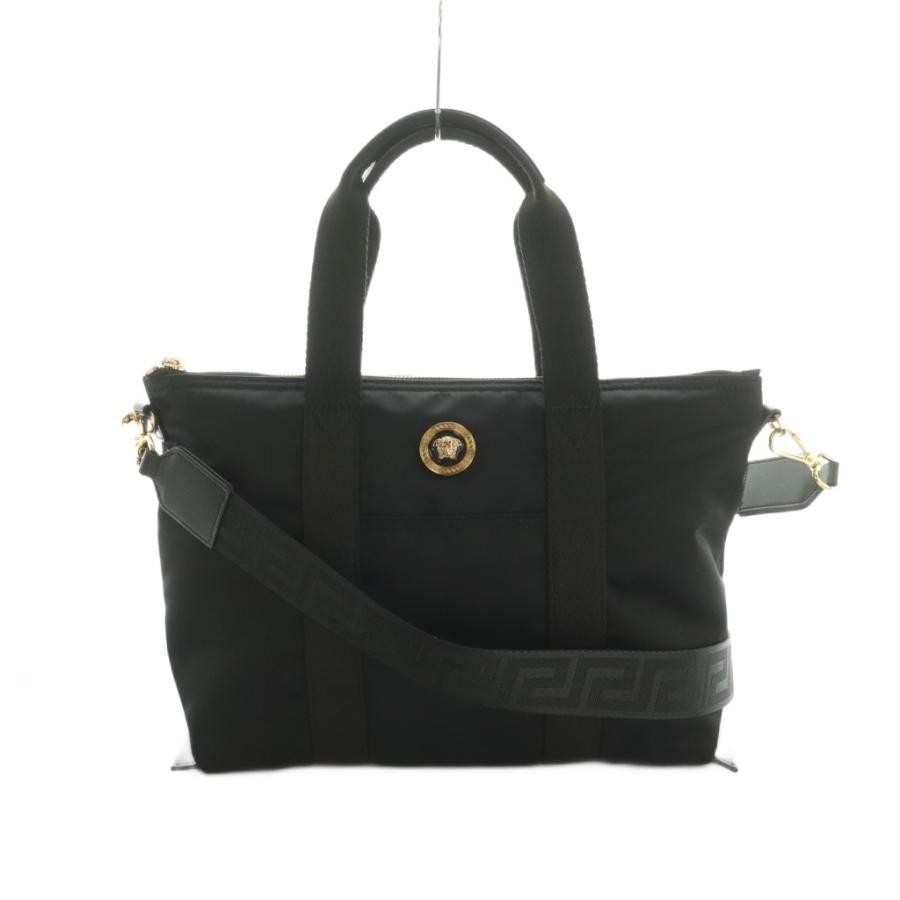 VERSACE Bag: Medusa Nylon 2WAY Black 1013787 W37H24D11.5cm w/dust bag;