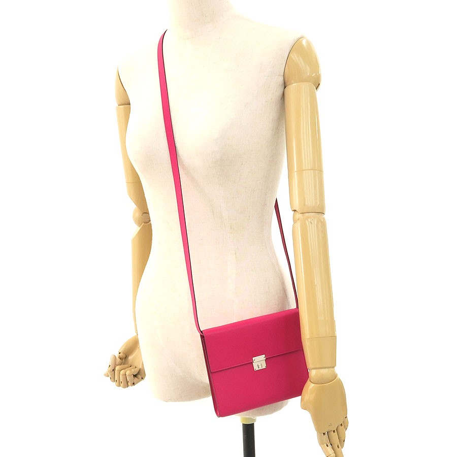 Hermes Click 16/Verso 16 Verso Epsom Pink Shoulder Bag 2020 Y Stamp #SAB16943