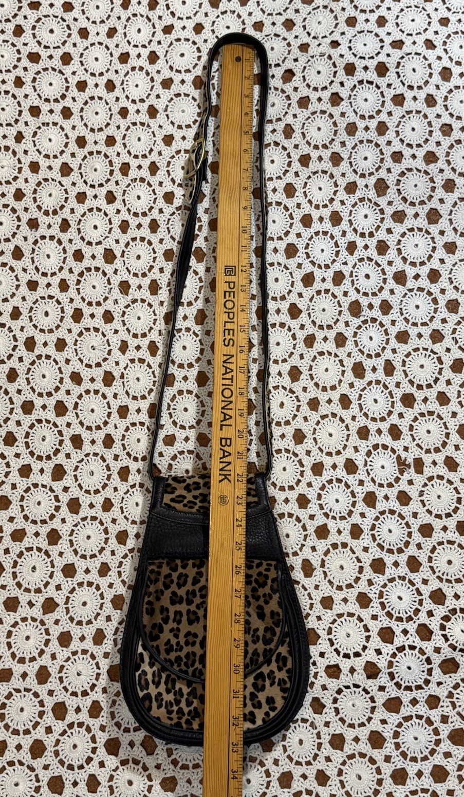 Leopard Pho Fur Leather Saddle Bag Purse Unique Funky Western Grunge Punk Rock