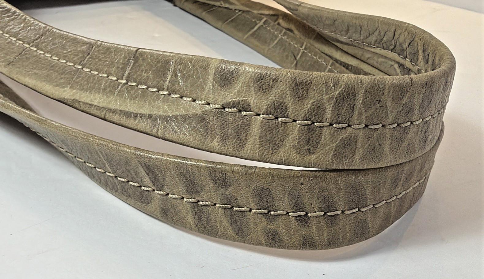 Dooney & Bourke Taupe Gray Beige Crocodile Embossed Nile Small Lexington Tote