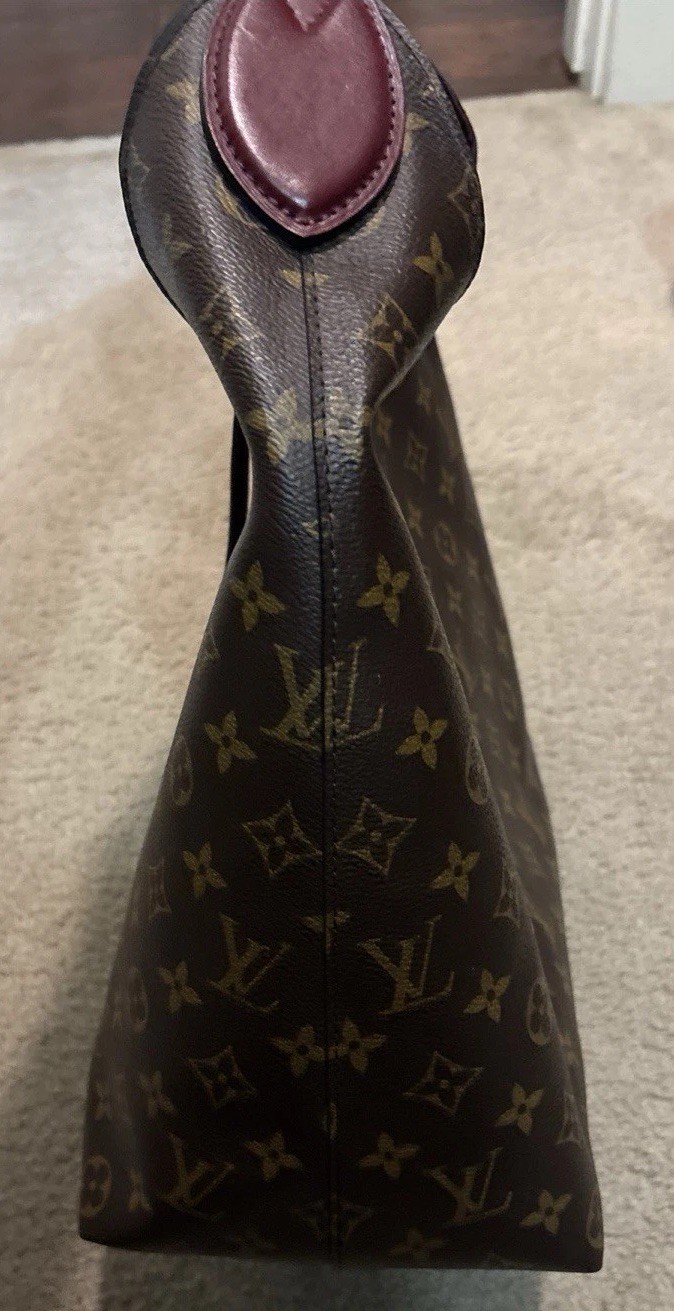 Louis Vuitton Monogram Flower Hobo Brown/Bordeaux Shoulder Bag; SD2139