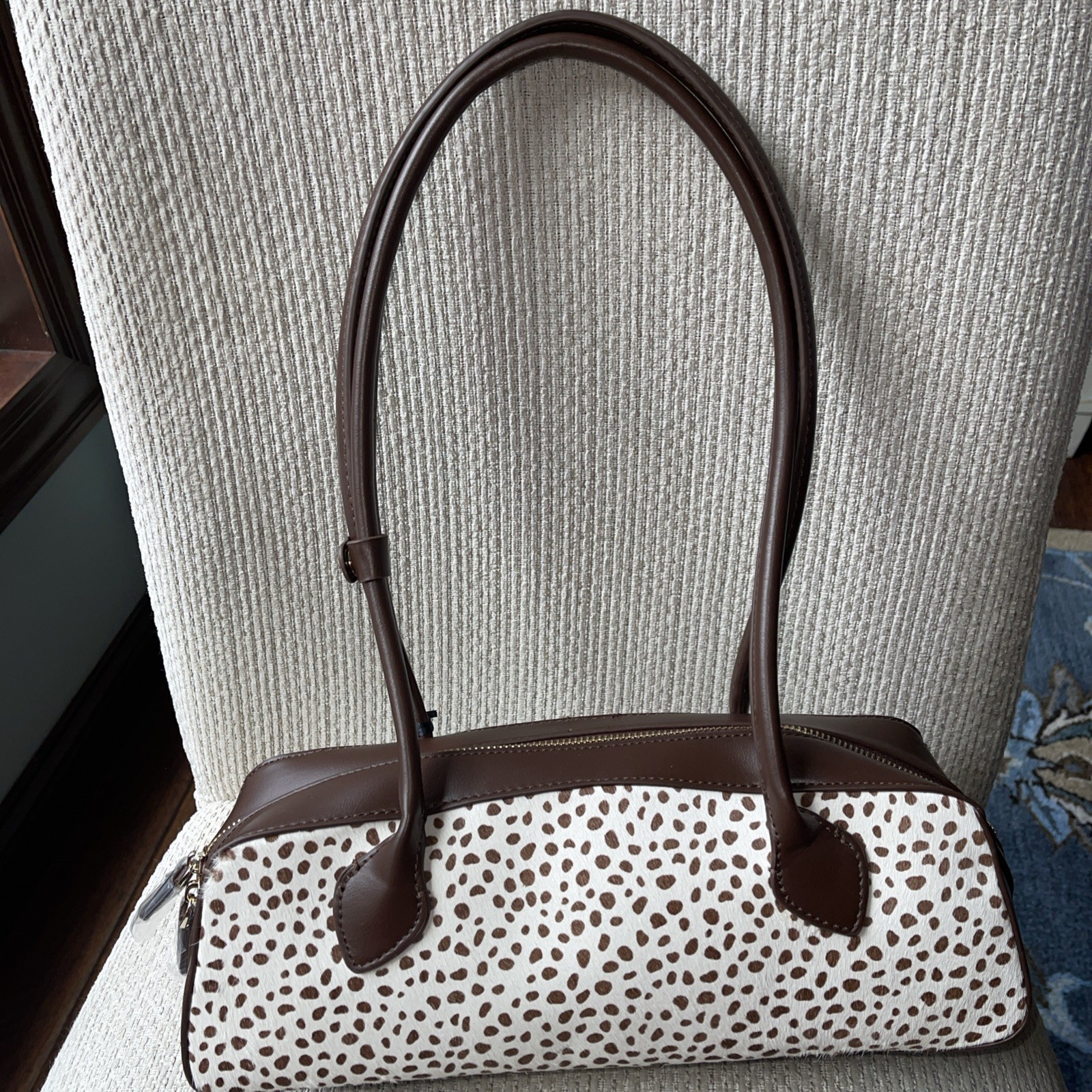 House of Harlow 1960 Spotted Calf Skin Leather Bag- Sleek, Chic & Classy.