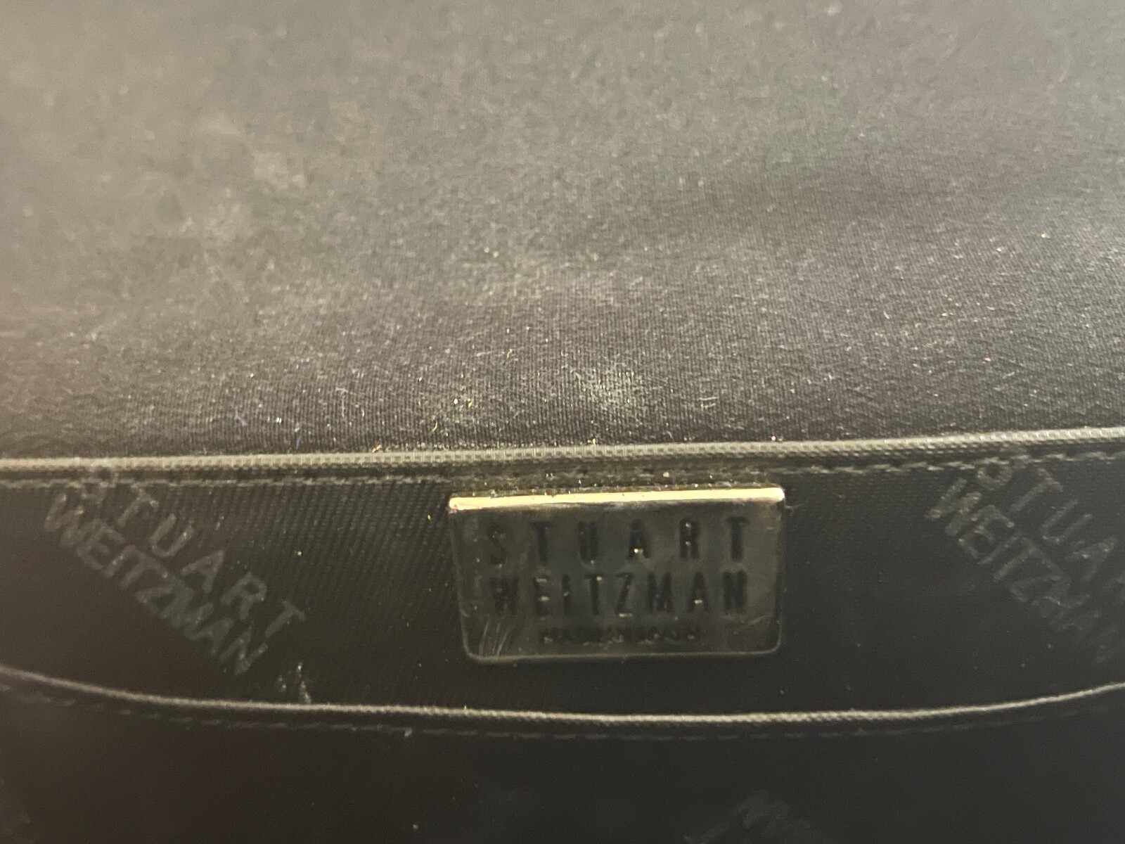 Stuart Weitzman Black Fabric Shoulder Bag with Original Box