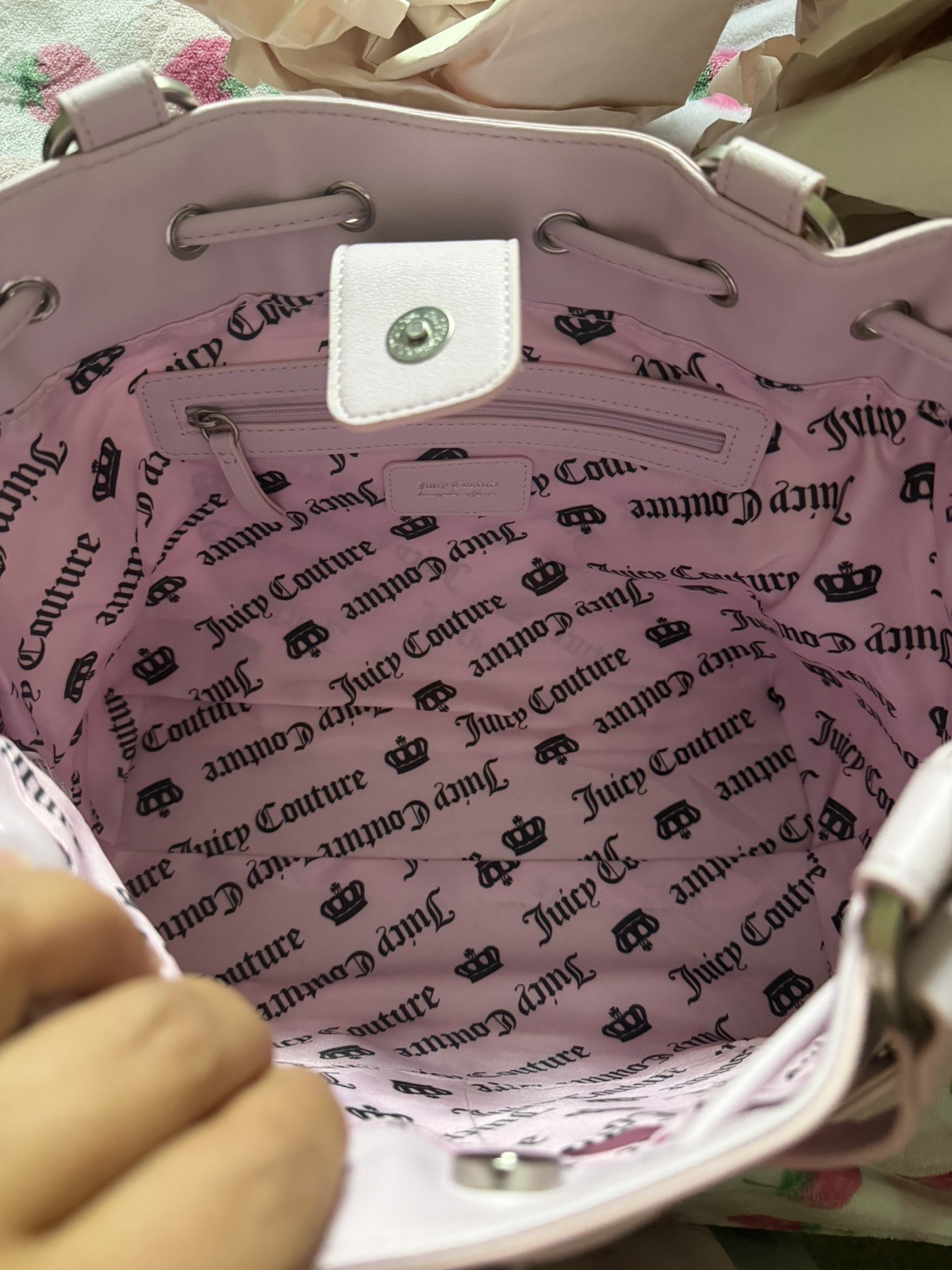 Juicy Couture Quilted Juicy Fairy Tale Daydreamer Tote Bag Gorgeous Lilac Mist