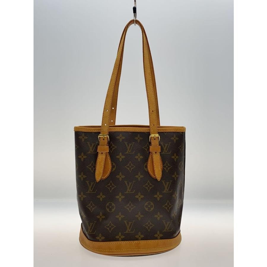 LOUIS VUITTON Bag: Petit Bucket M42238 Brown W22.5H25.5D15.5cm w/o accessories;