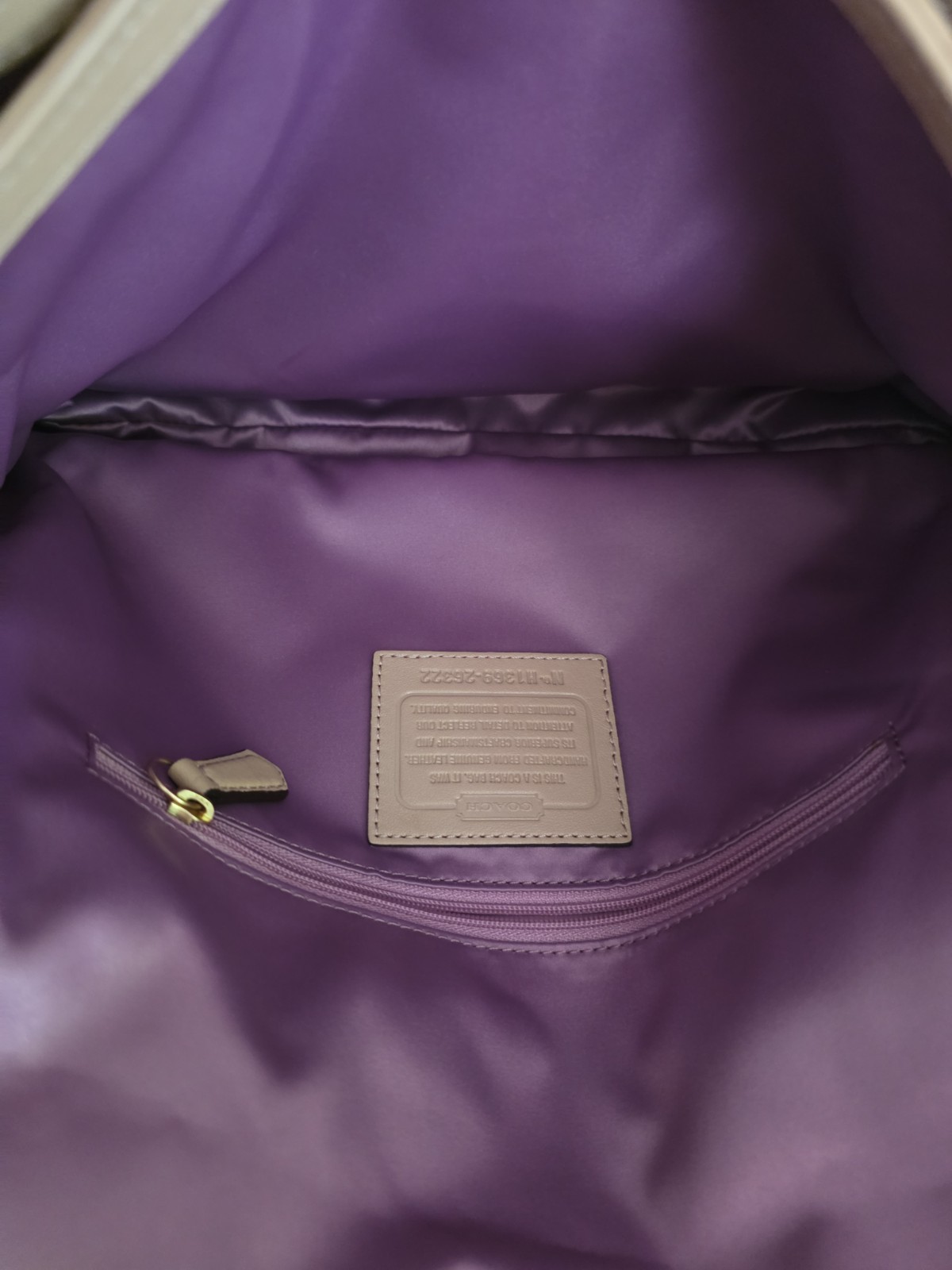 COACH Madison Glitter Lizard Beige Leather Chain Strap Shoulder Bag Clutch 25240