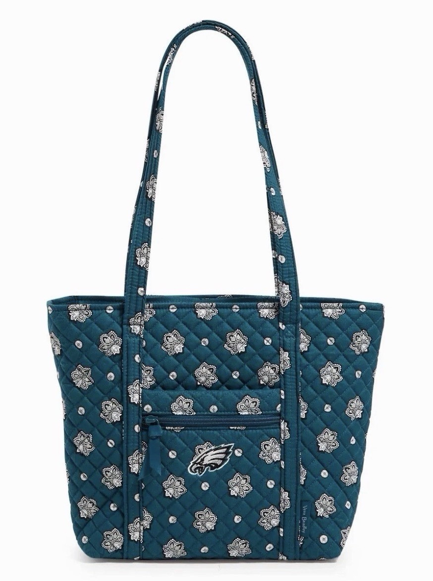 Vera Bradley NFL Philadelphia Eagles Teal Floral Tote Bag Wristlet & Wallet