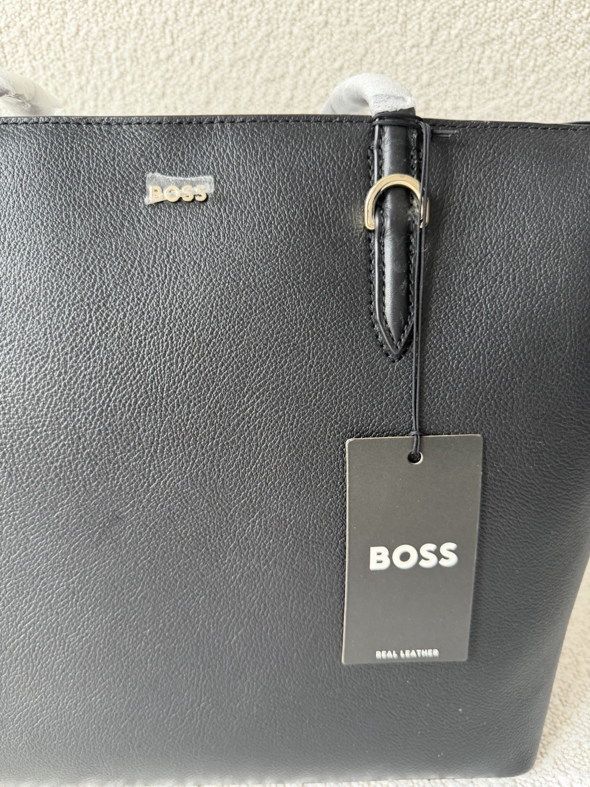 Hugo Boss Alyce Shopper Bag Black 100% Leather